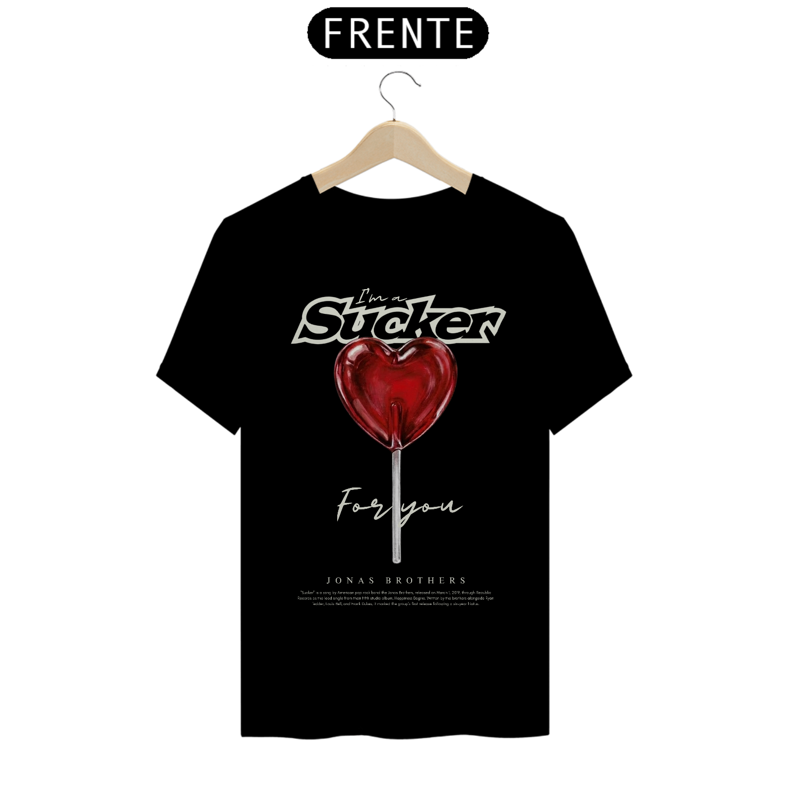 Camiseta Jonas Brothers Sucker (Preta)