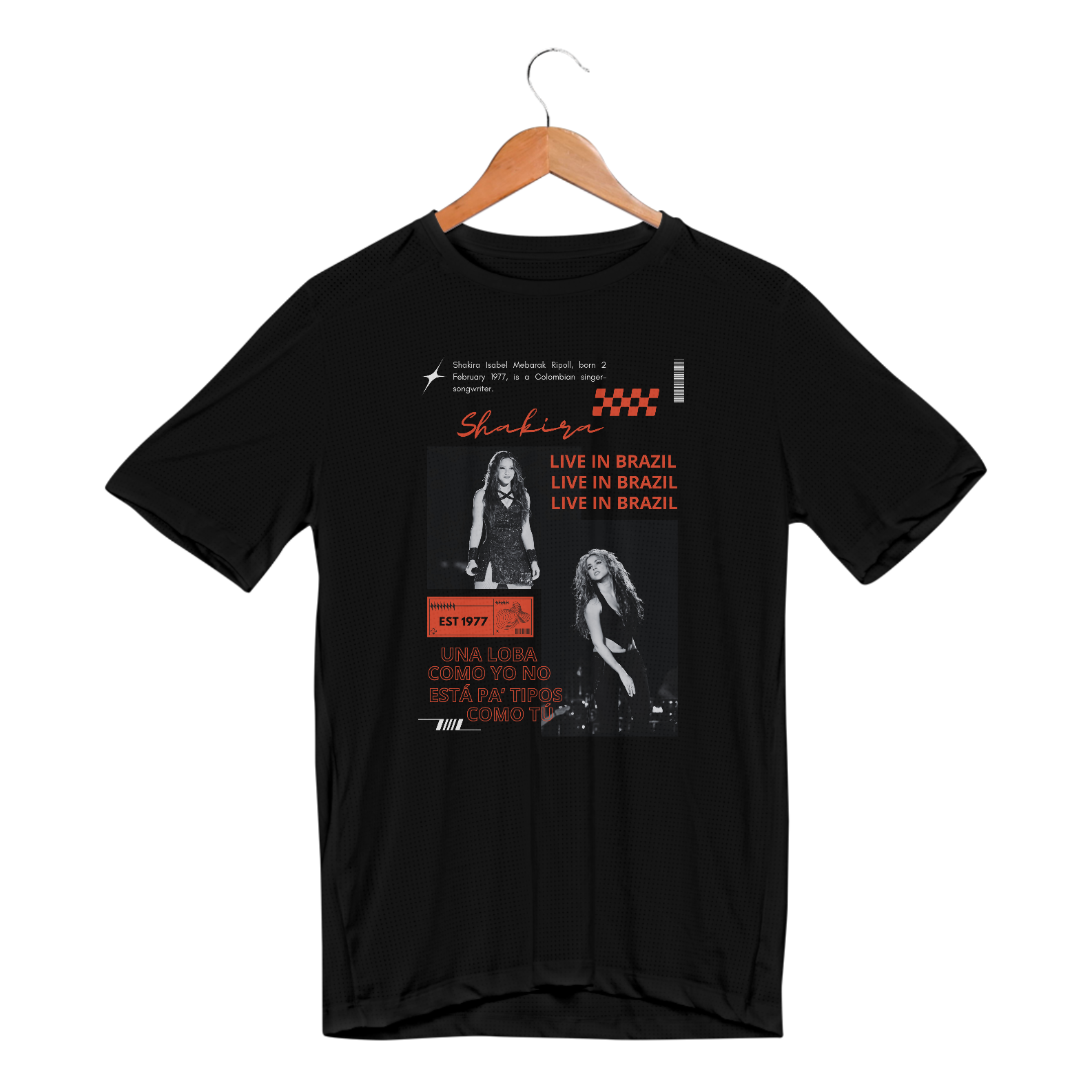 Camiseta com proteção UV Shakira Live in Brazil