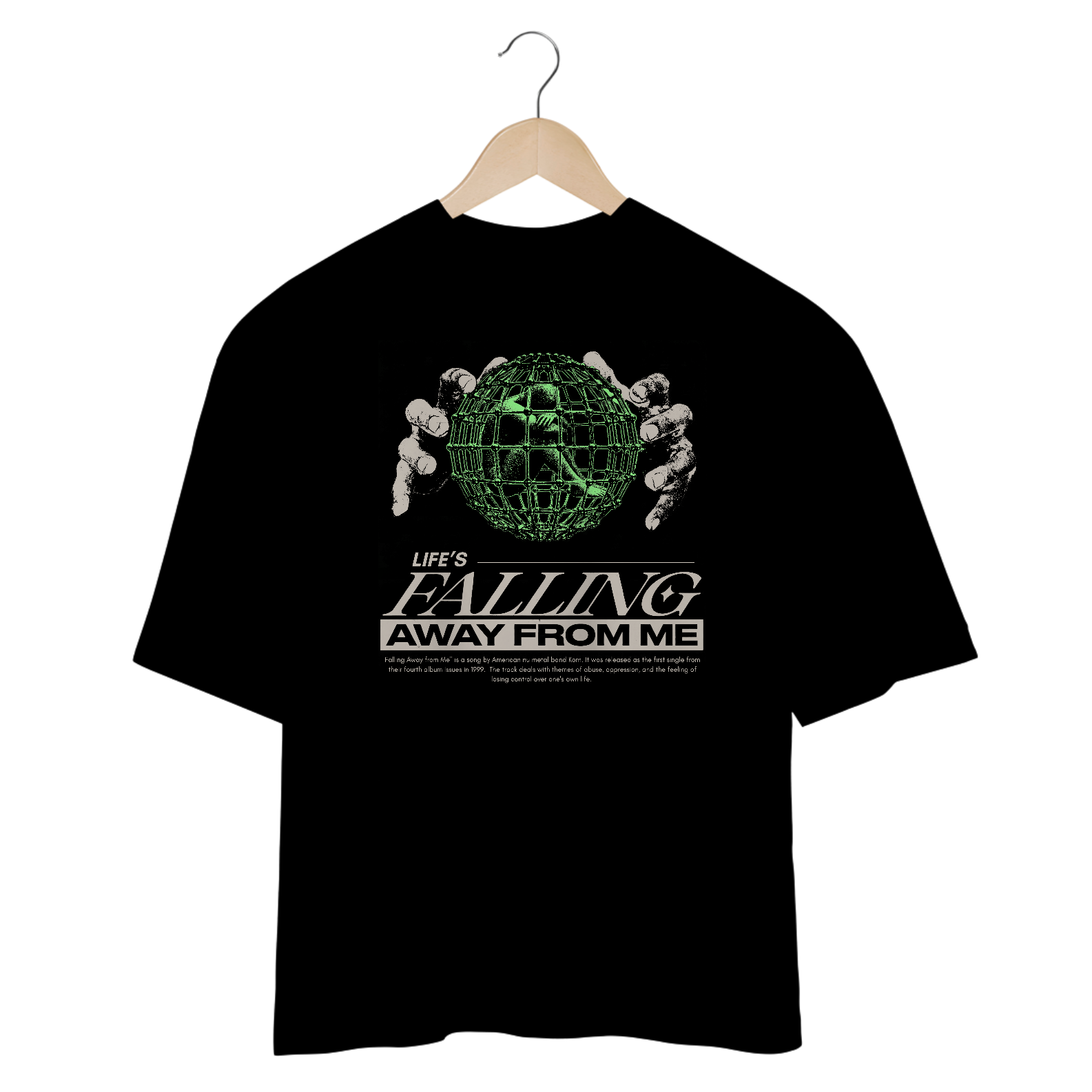Camiseta Oversized Korn Falling Away From Me