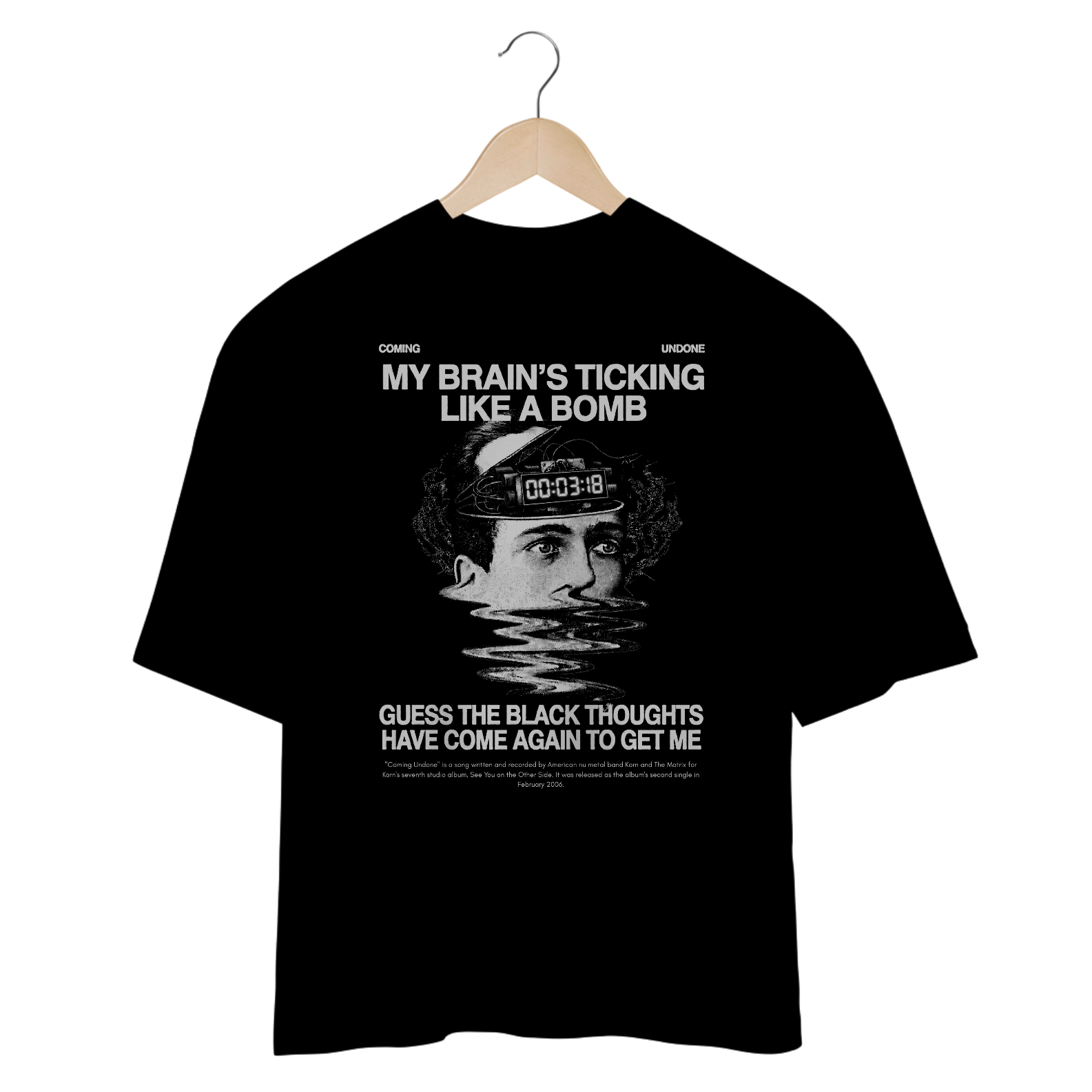 Camiseta Oversized Korn Coming Undone