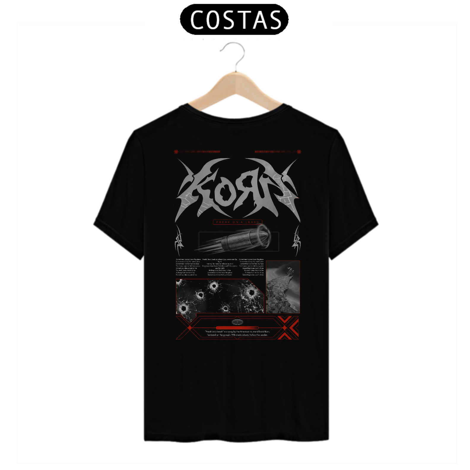 Camiseta Korn Freak On A Leash (Estampa nas Costas)