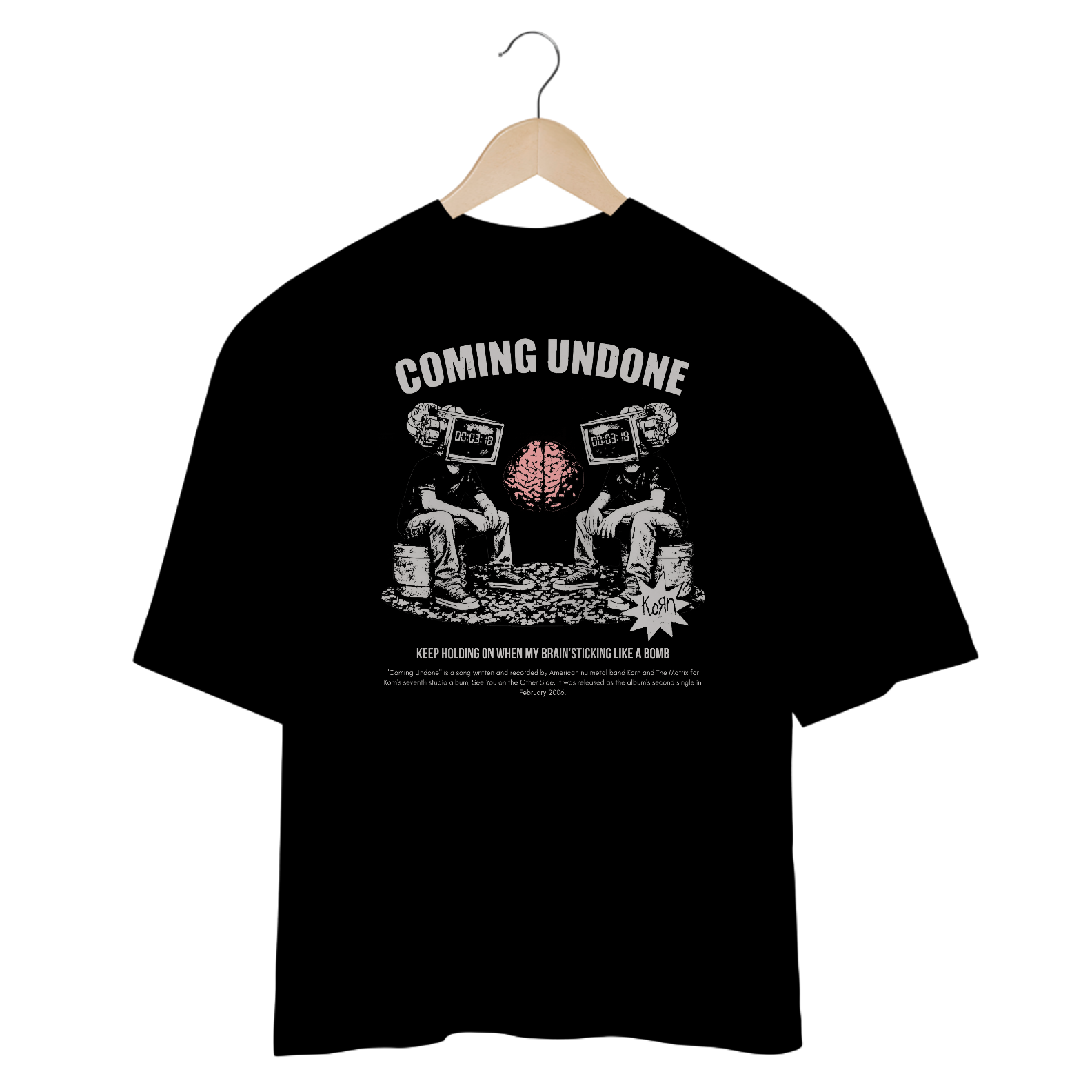 Camiseta Oversized Korn Coming Undone V2