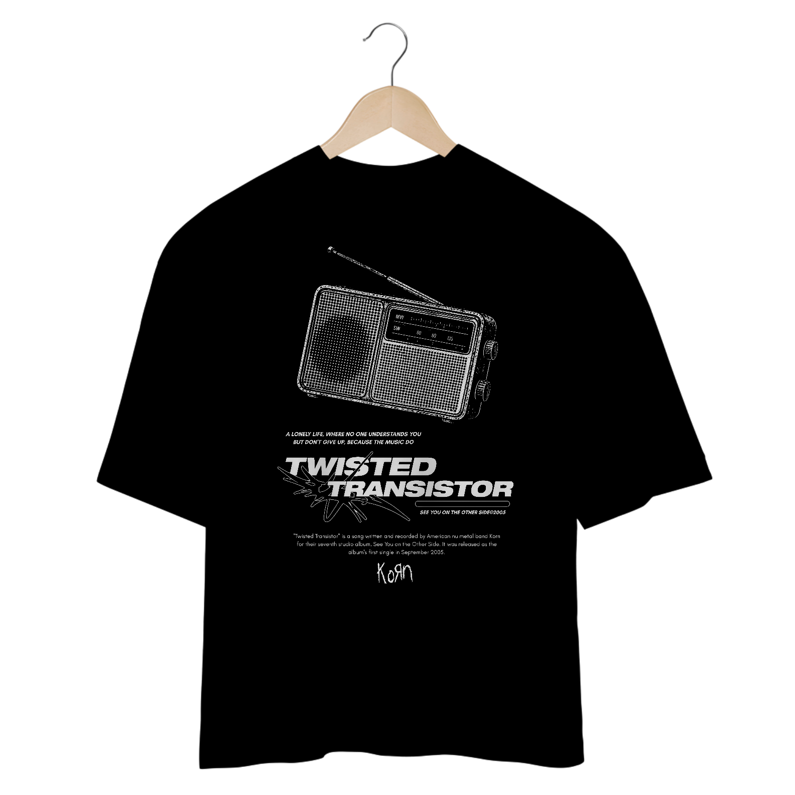 Camiseta Oversized Korn Twisted Transistor