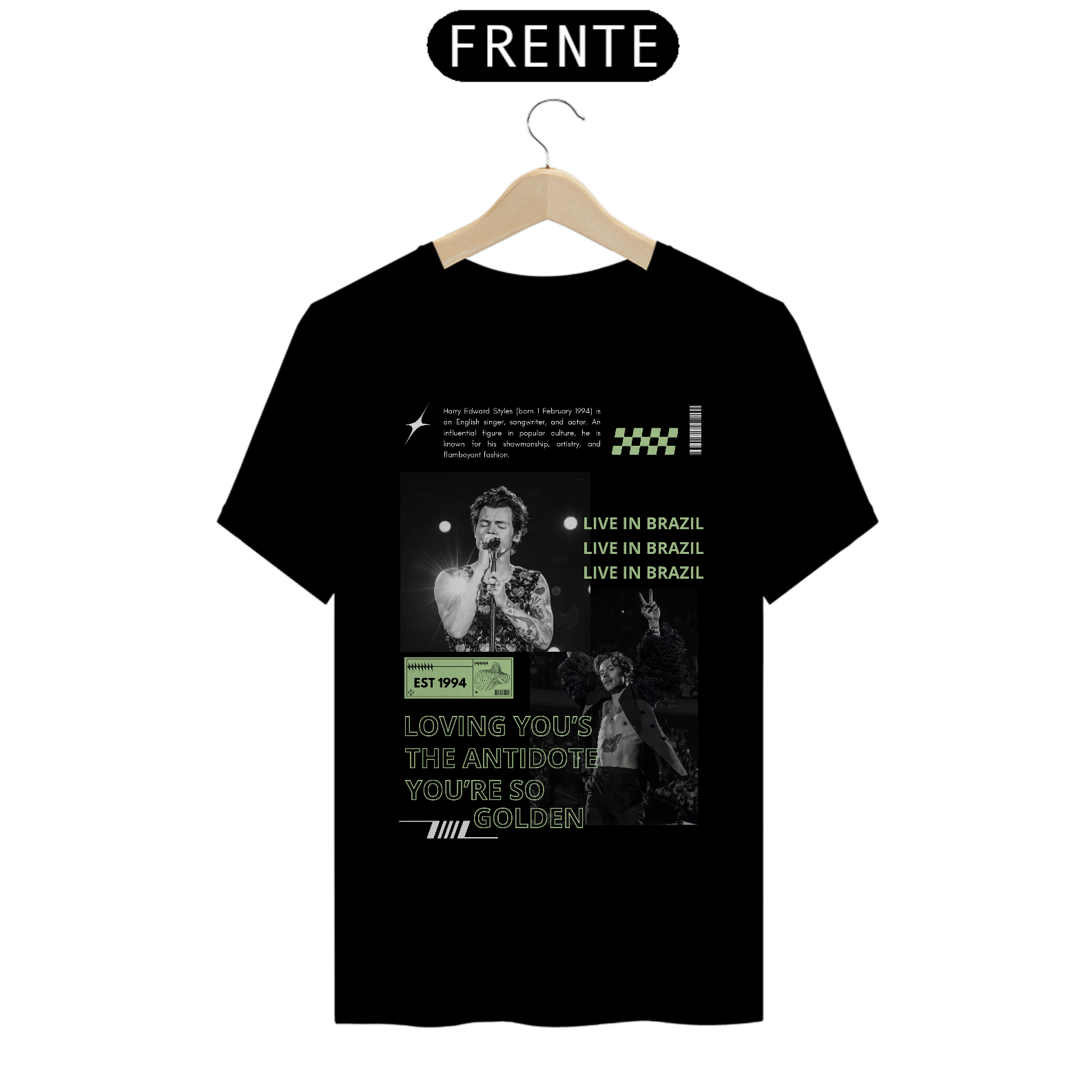 Camiseta Harry Styles Live in Brazil
