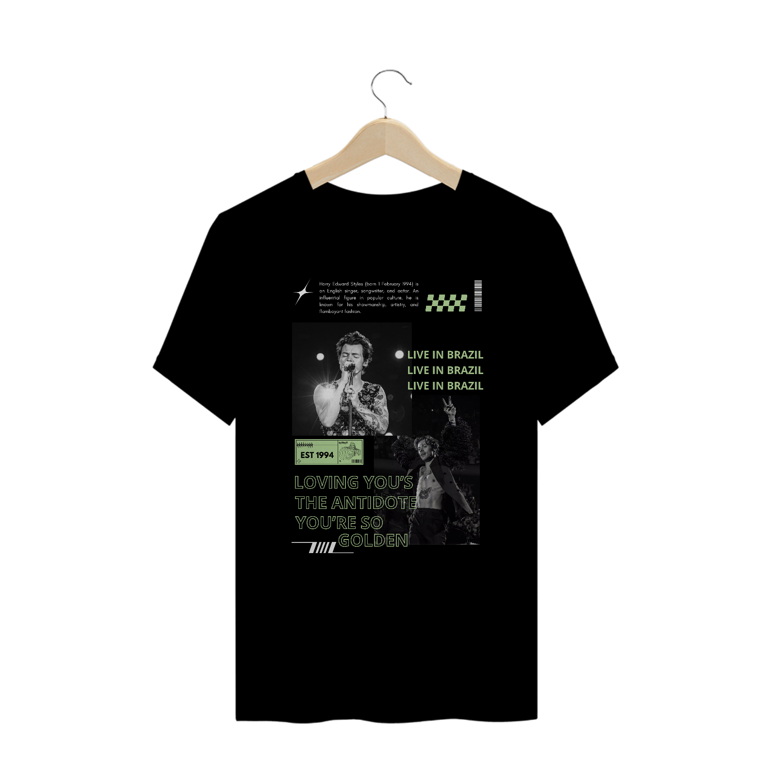 Camiseta Plus Size Harry Styles Live in Brazil
