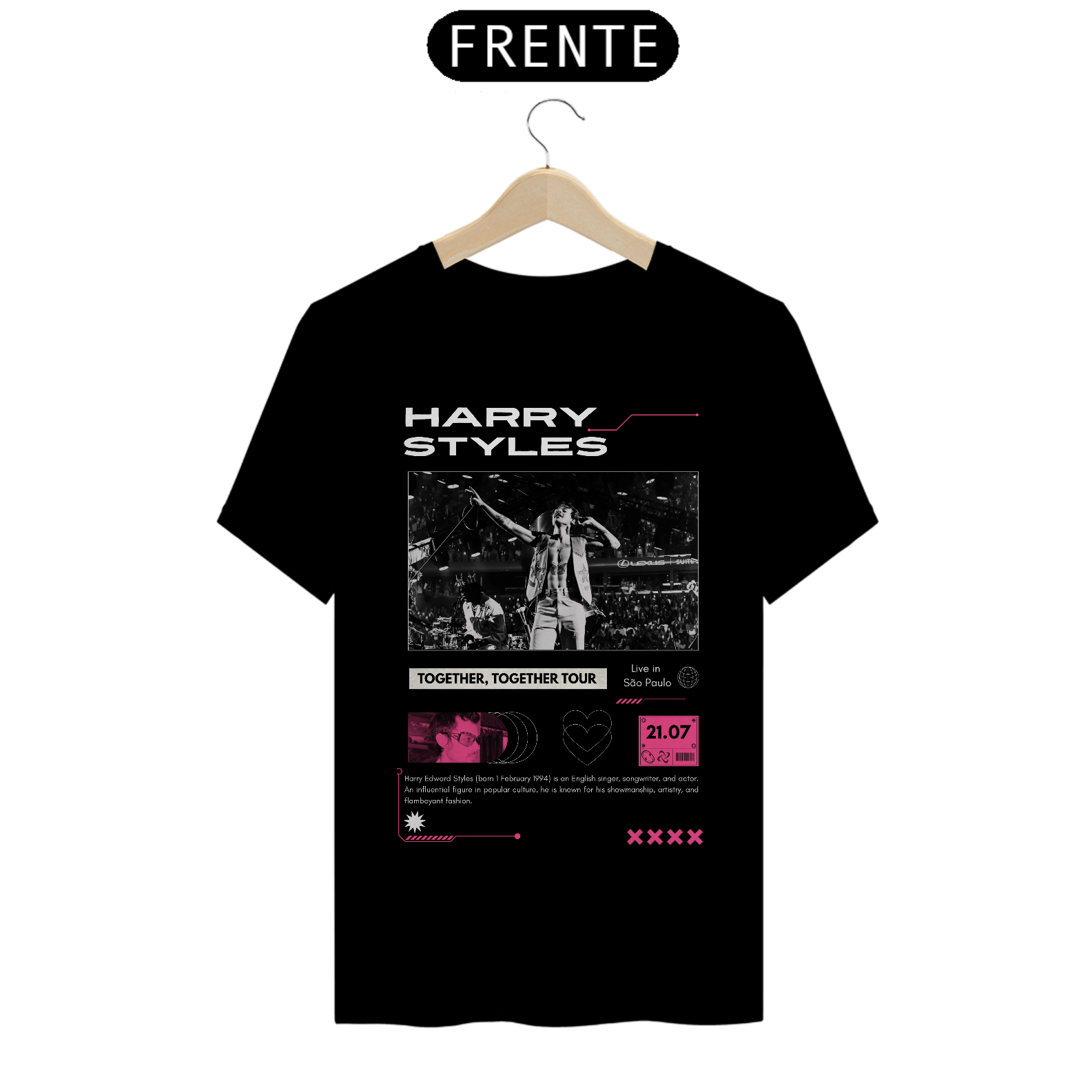 Camiseta Harry Styles São Paulo 21.07