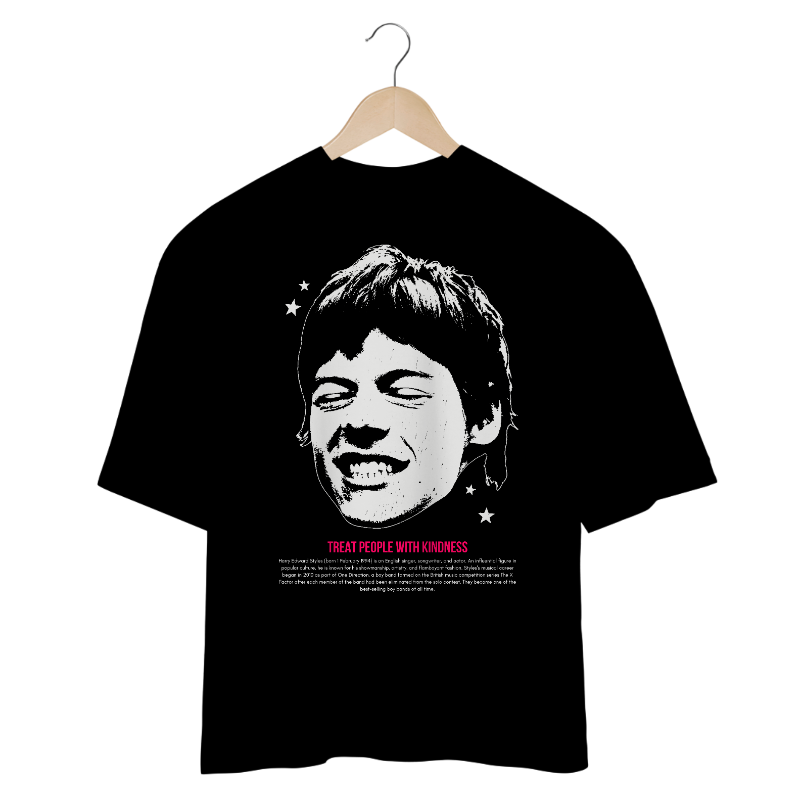 Camiseta Oversized Harry Styles Treat People With Kindness