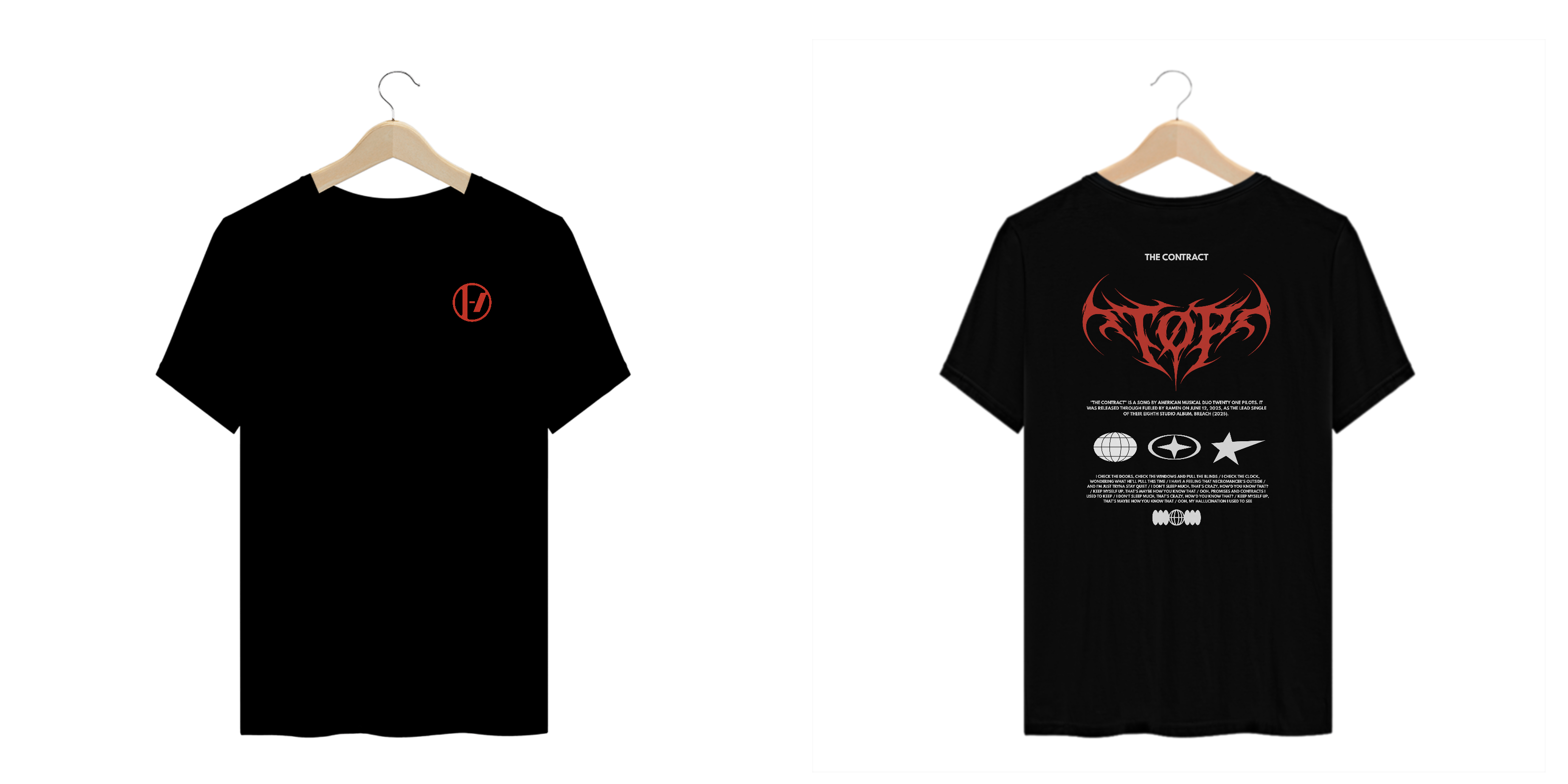 Camiseta Plus Size Twenty One Pilots The Contract (Estampa Frente & Costas)