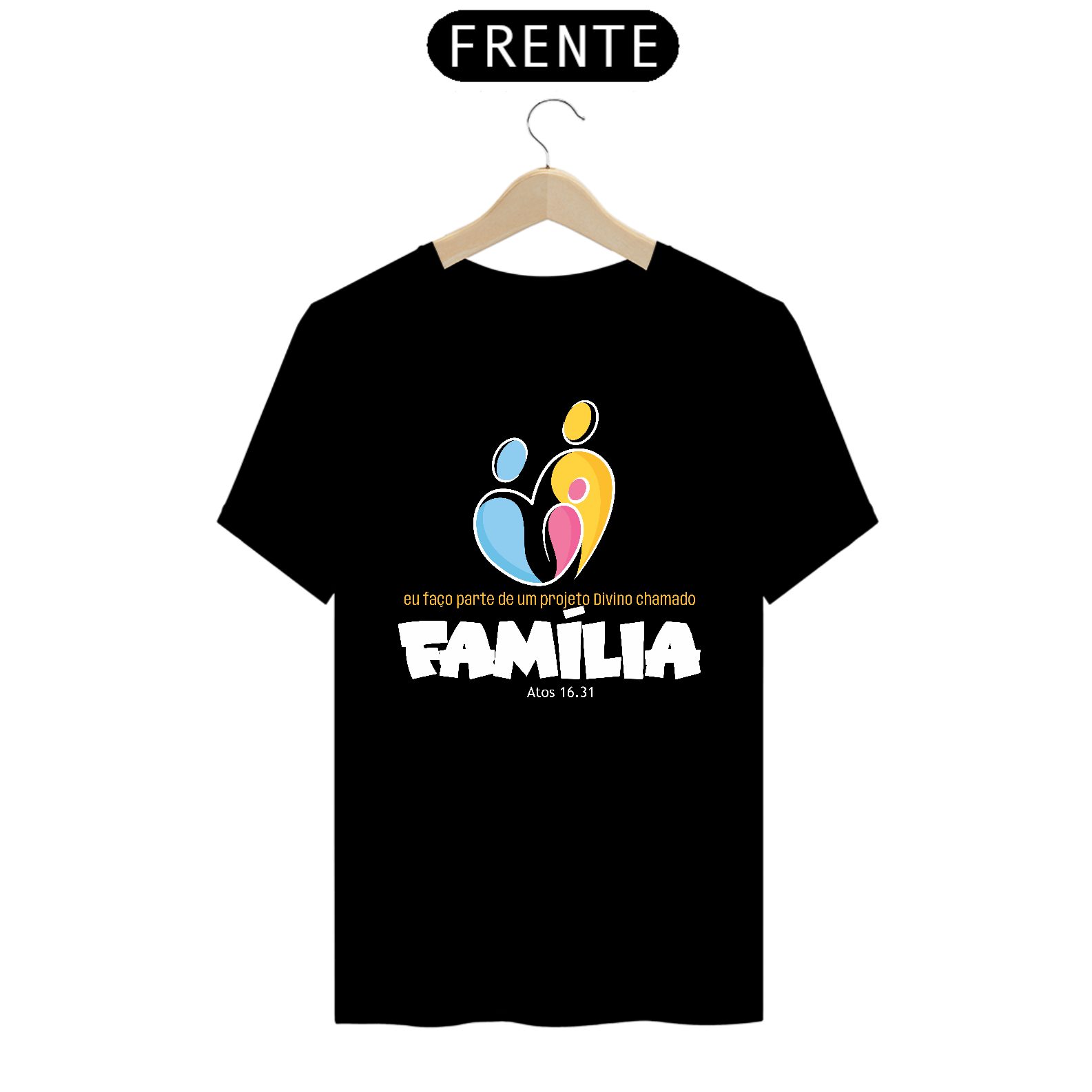 Camiseta Projeto Familia - Preta