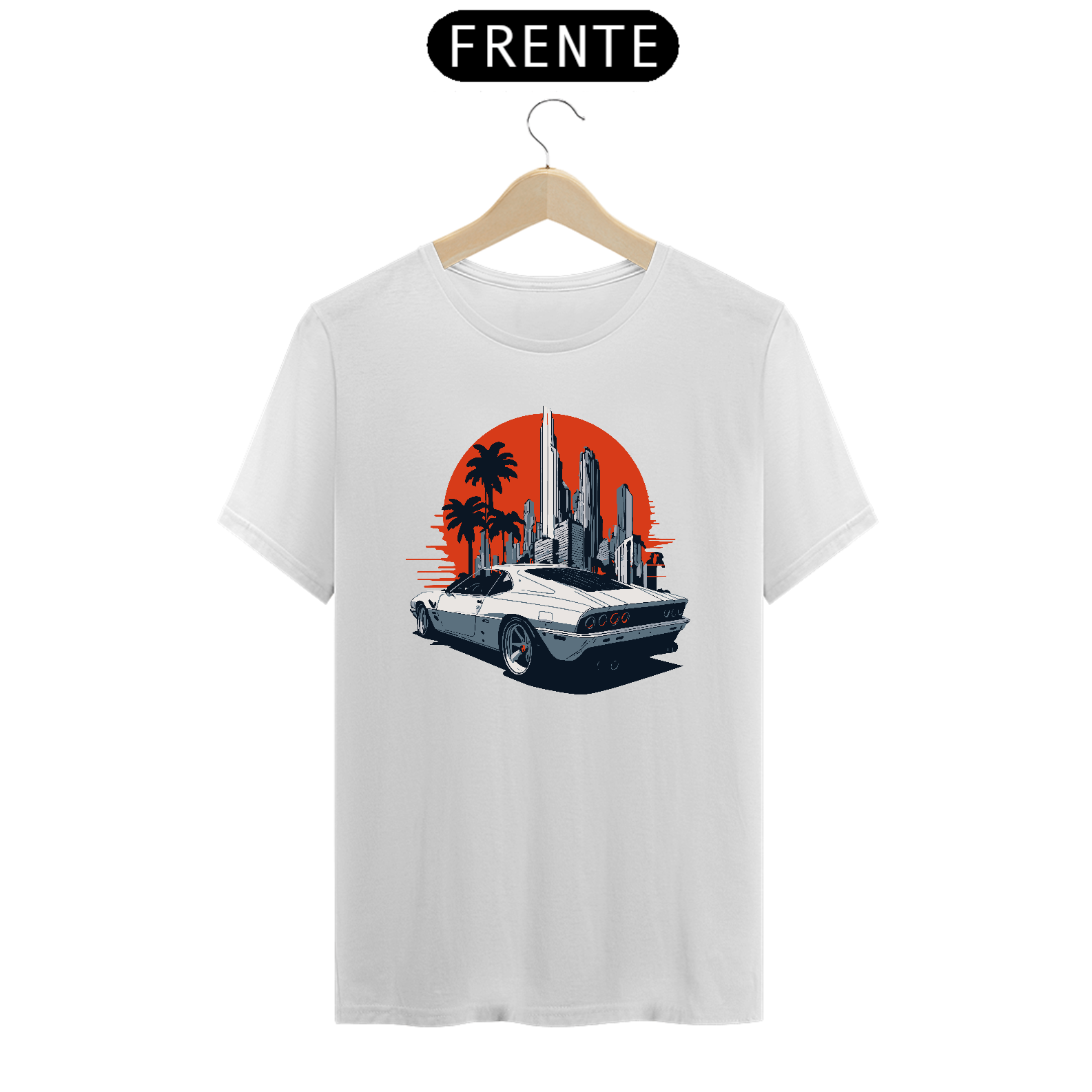 Carro no pôr do sol, Japão, vetor