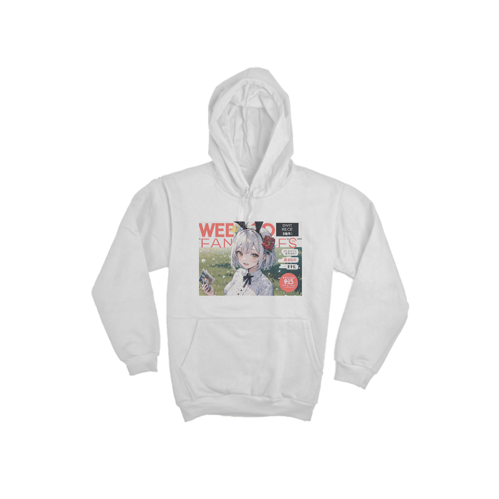 moletom anime art, magazine cover, anime girl