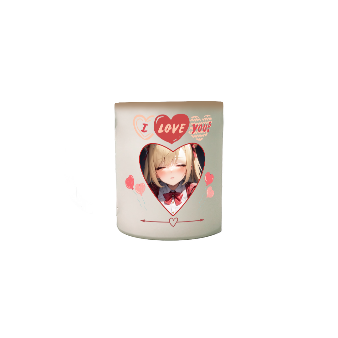 Caneca magica I Love You ! , anime girl print