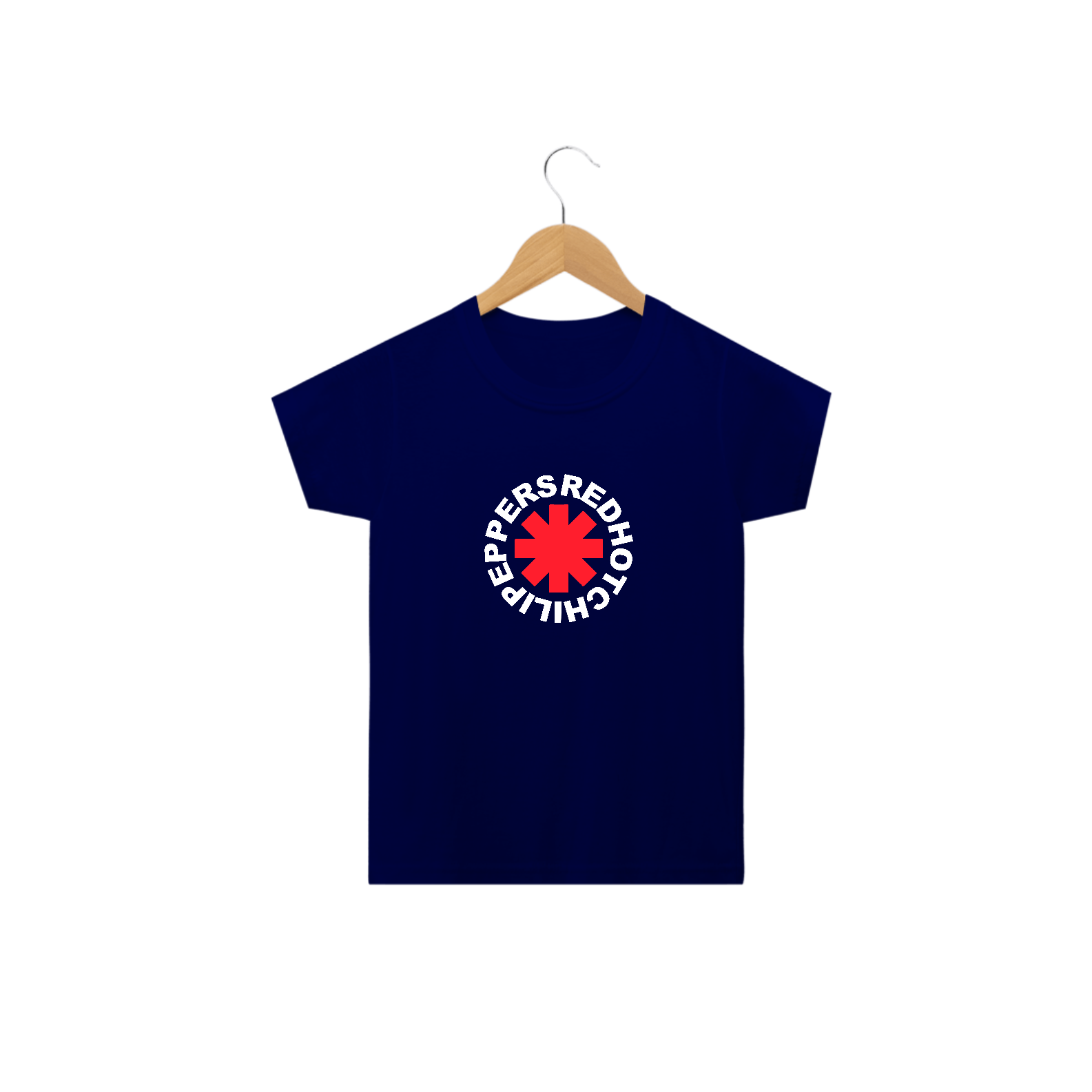 Camiseta Classic Infantil (2 a 14 anos) Red Hot Chili Peppers nome branco