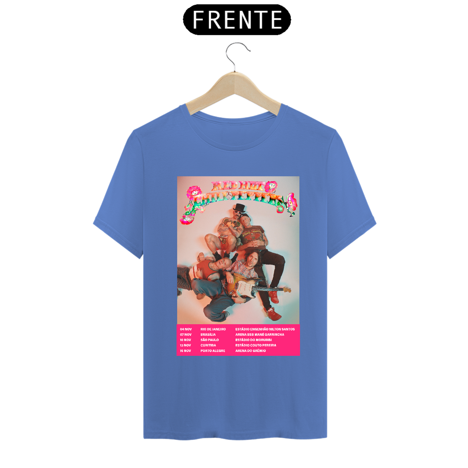 Camiseta Red Hot Chili Peppers Tour Brasil 2023