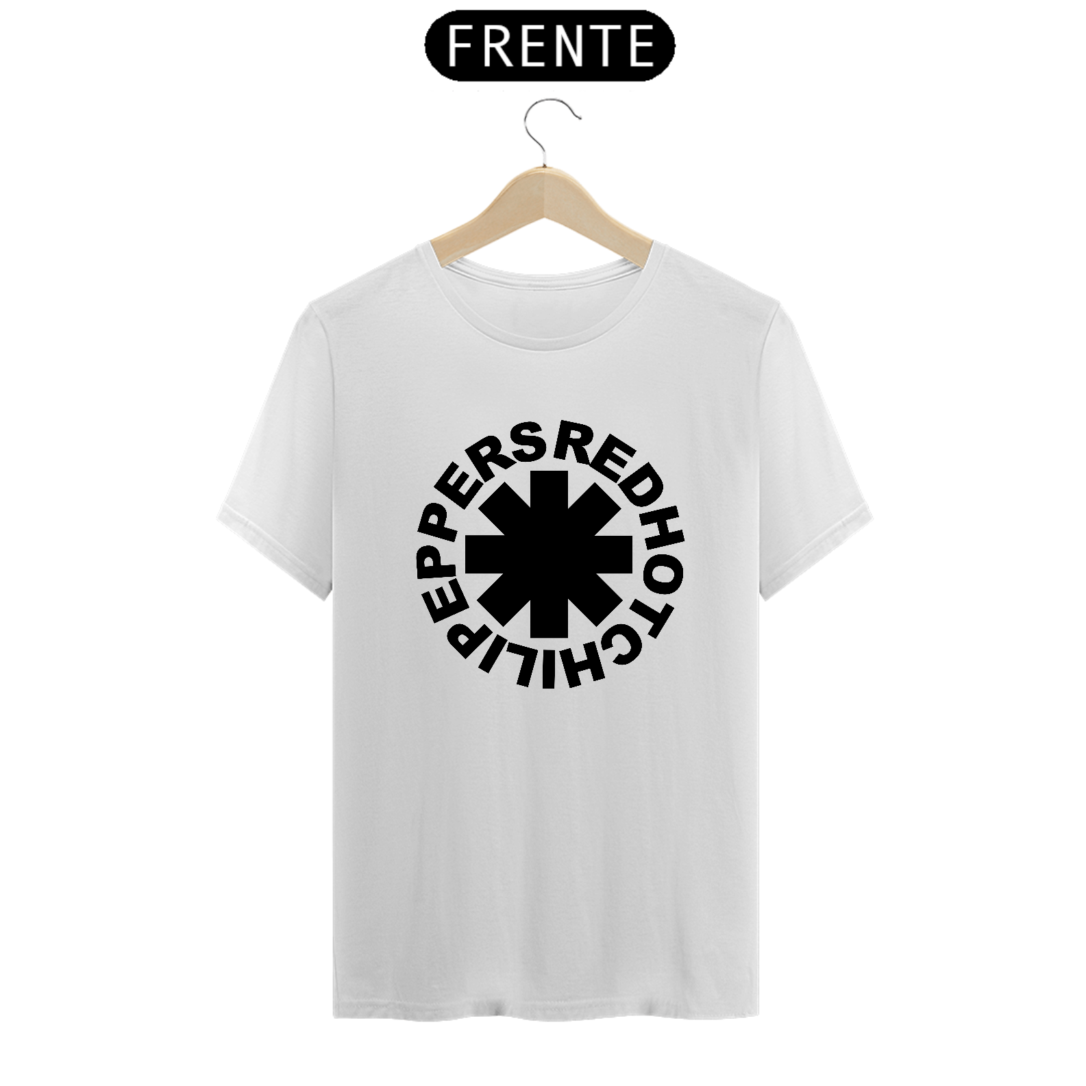 Camiseta Classic RHCP Red Hot Chili Peppers logo preto