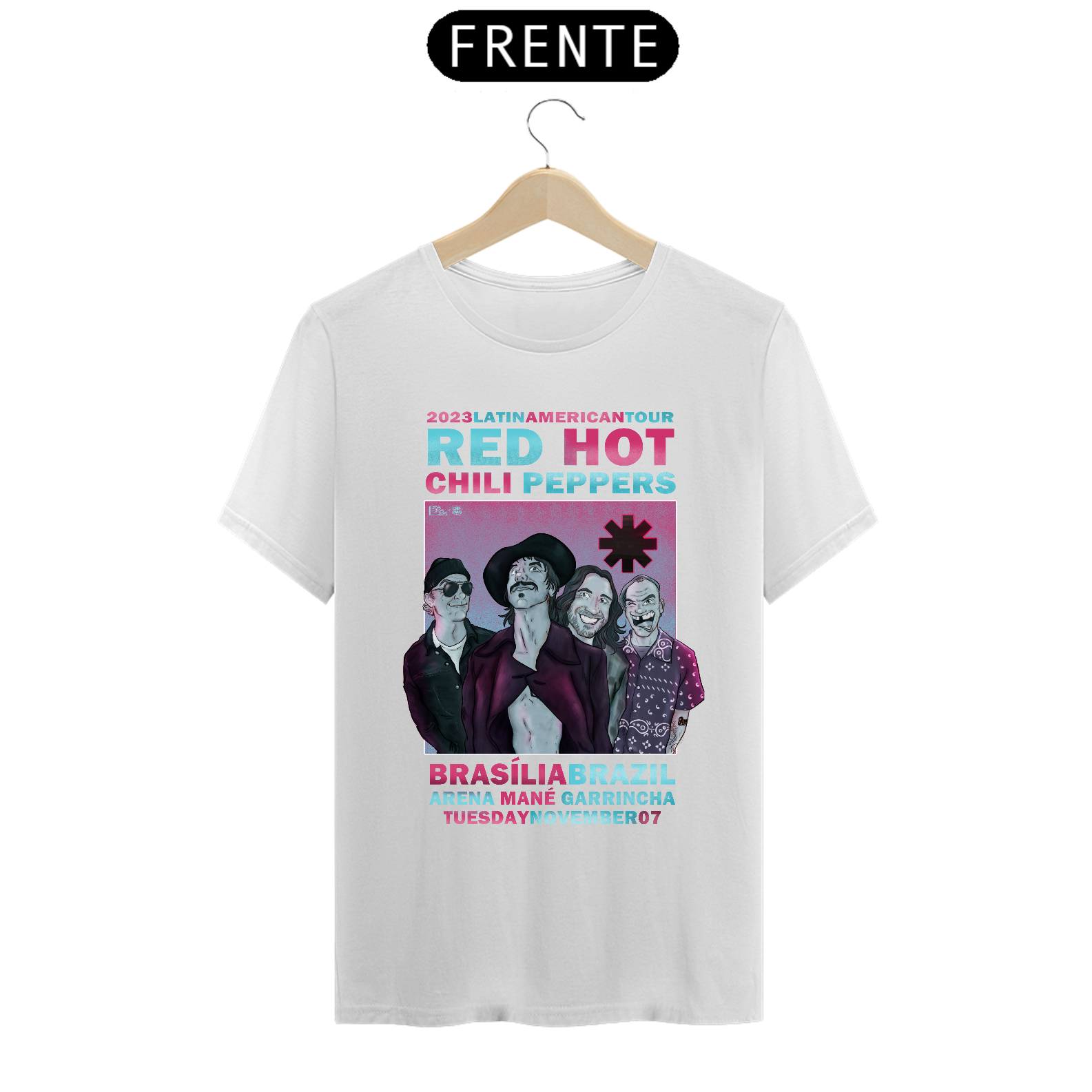 RHCP BSB - Camiseta Prime Red Hot Chili Peppers Brasília 2023 - by Conradraws