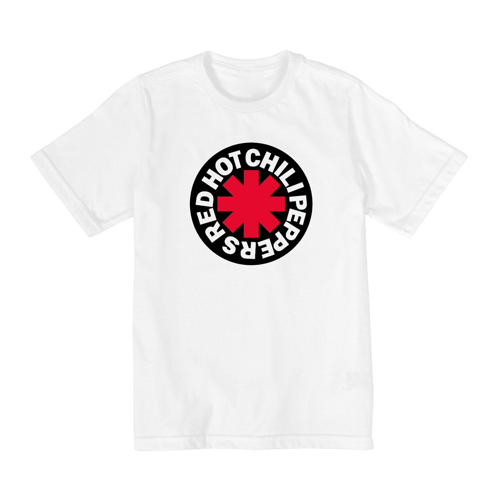 Nome do produto  Camiseta Quality Infantil (2 a 8 anos) Red Hot Chili Peppers logo preenchida