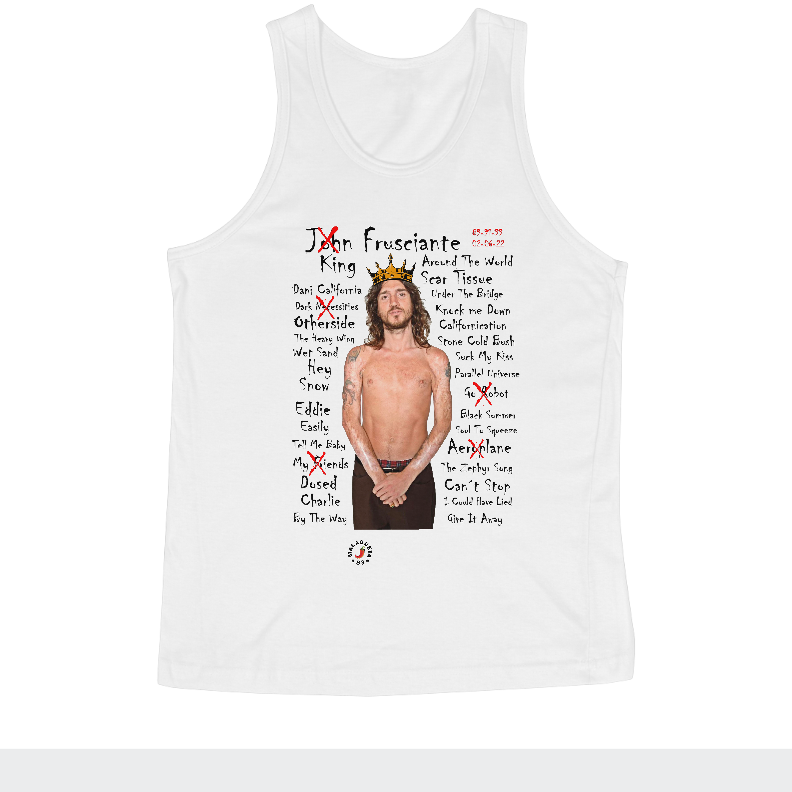 Nome do produto  Camiseta Regata King John Frusciante exclusiva