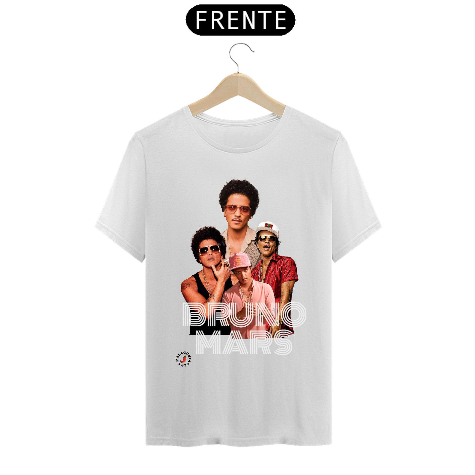 Camiseta Prime Bruno Mars especial branca
