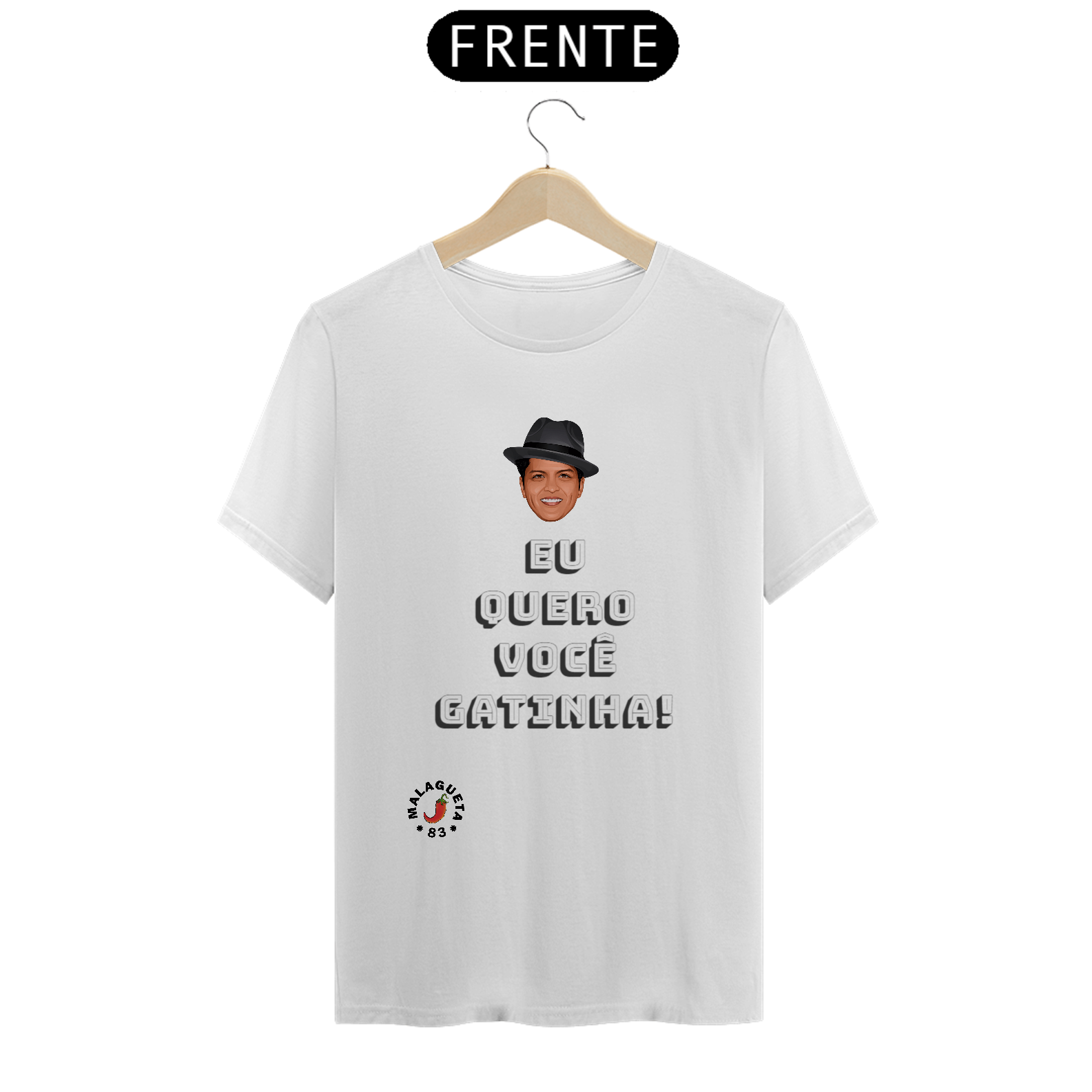 Camiseta Quality Quero VC Gatinha Bruno Mars 