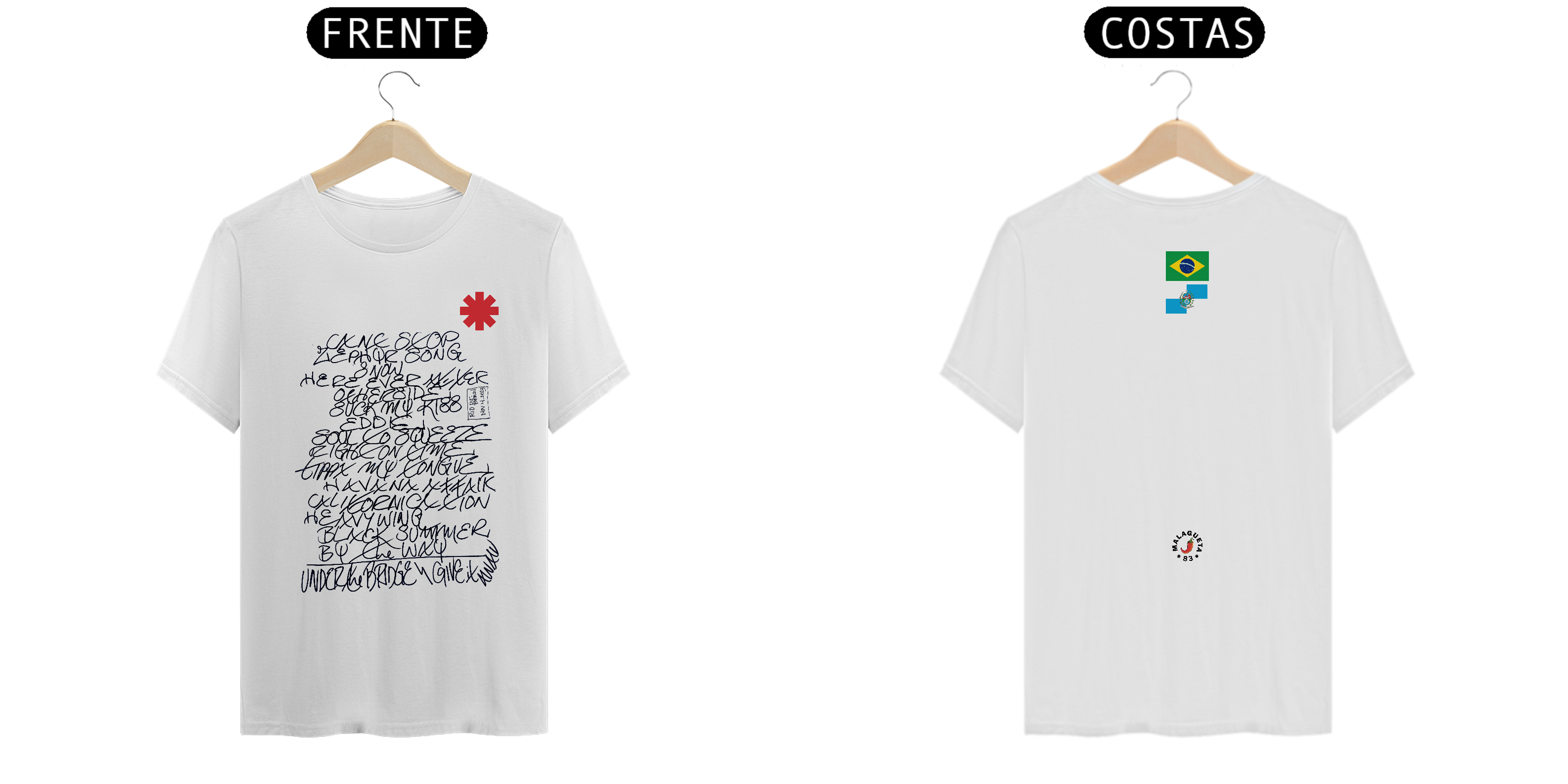 Camiseta RHCP Set List Rio de Janeiro 2023 Exclusiva