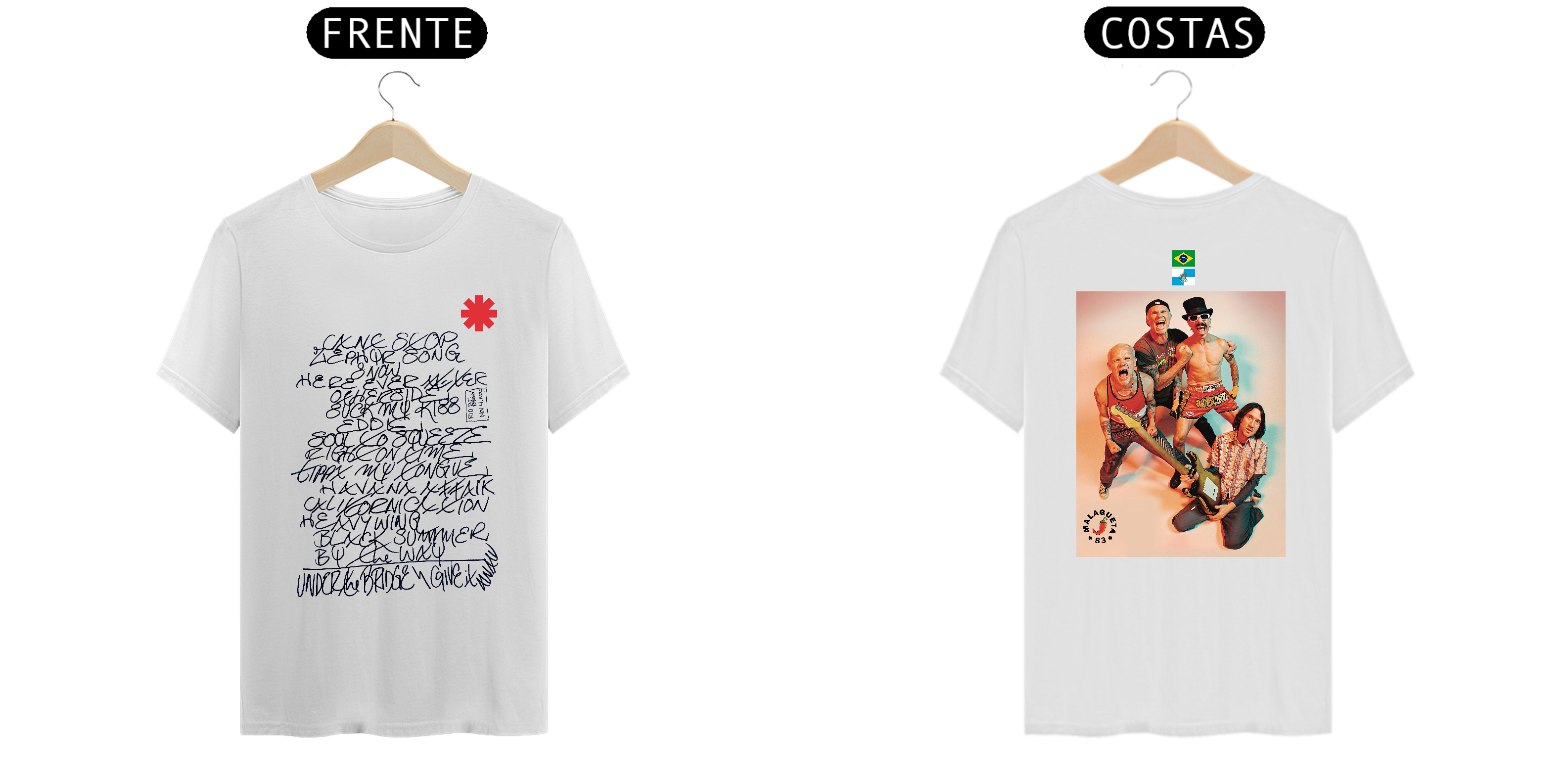 Camiseta RHCP Set List Rio de Janeiro 2023 Exclusiva Versão III