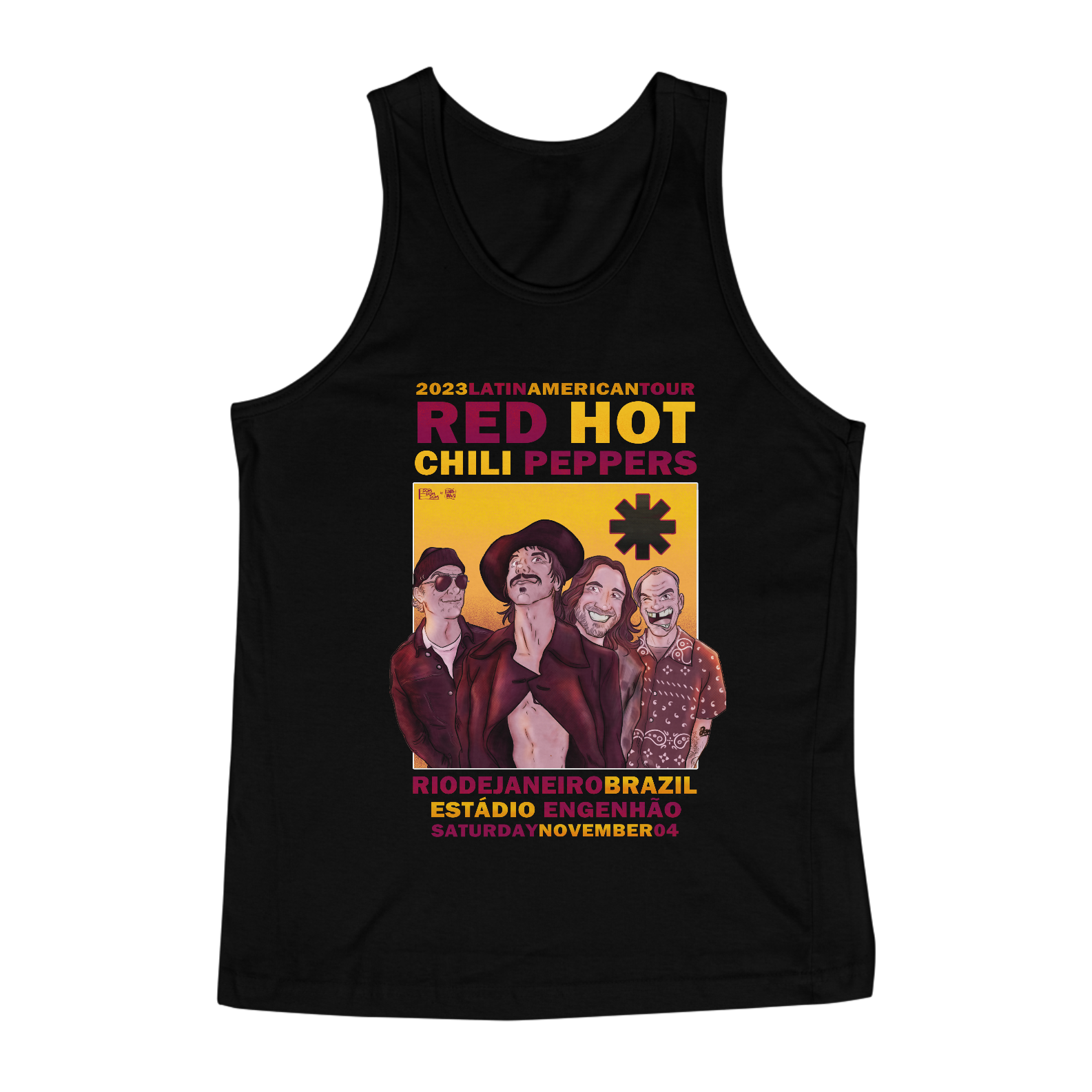 RHCP RJ - Red Hot Chili Peppers Brazil Tour 2023 - Rio de Janeiro By Conradraws