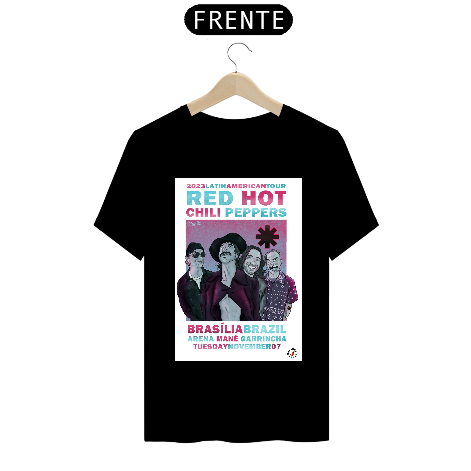 BSB - Camiseta Red Hot Chili Peppers Brasília - by Conradraws