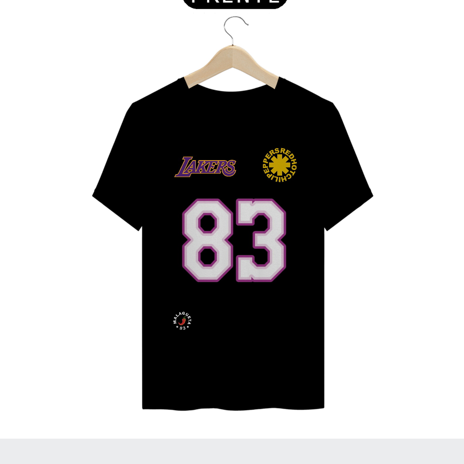 Nome do produto  Camiseta Quality Red Hot Chili Peppers + Lakers 83 