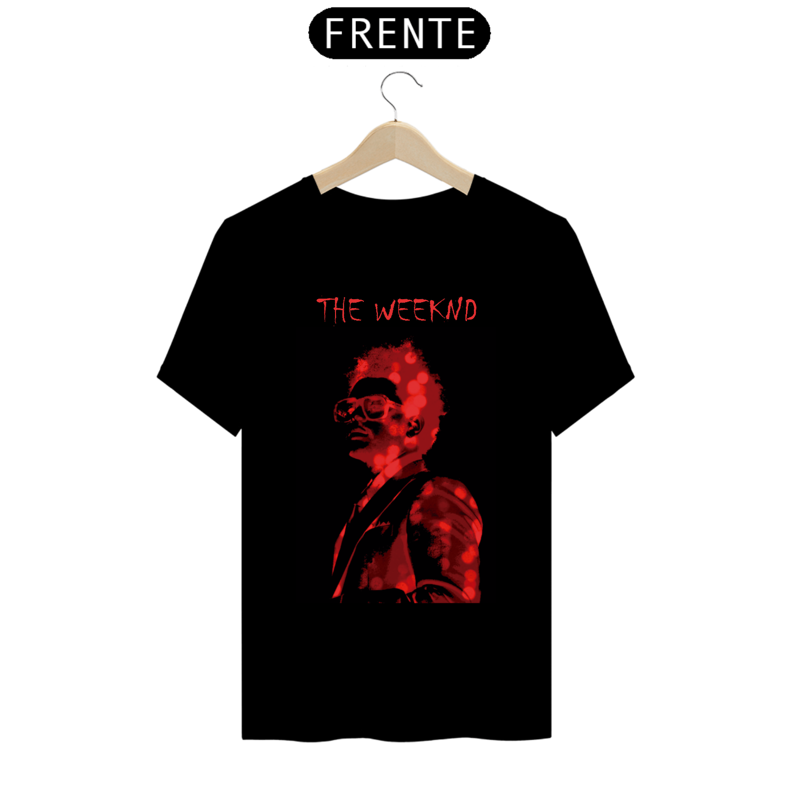 Nome do produto  Camiseta Preta The Weeknd Bolas Vermelhas