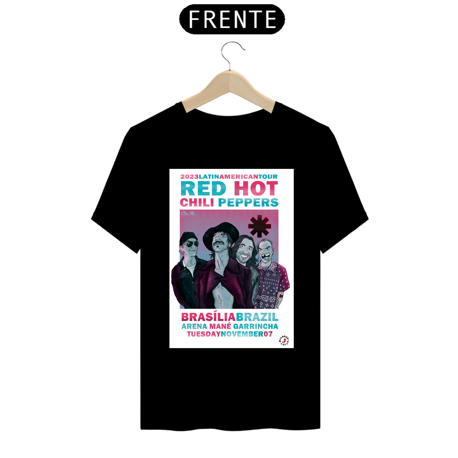 Nome do produto  Camiseta Prime Red Hot Chili Peppers Brasília 2023