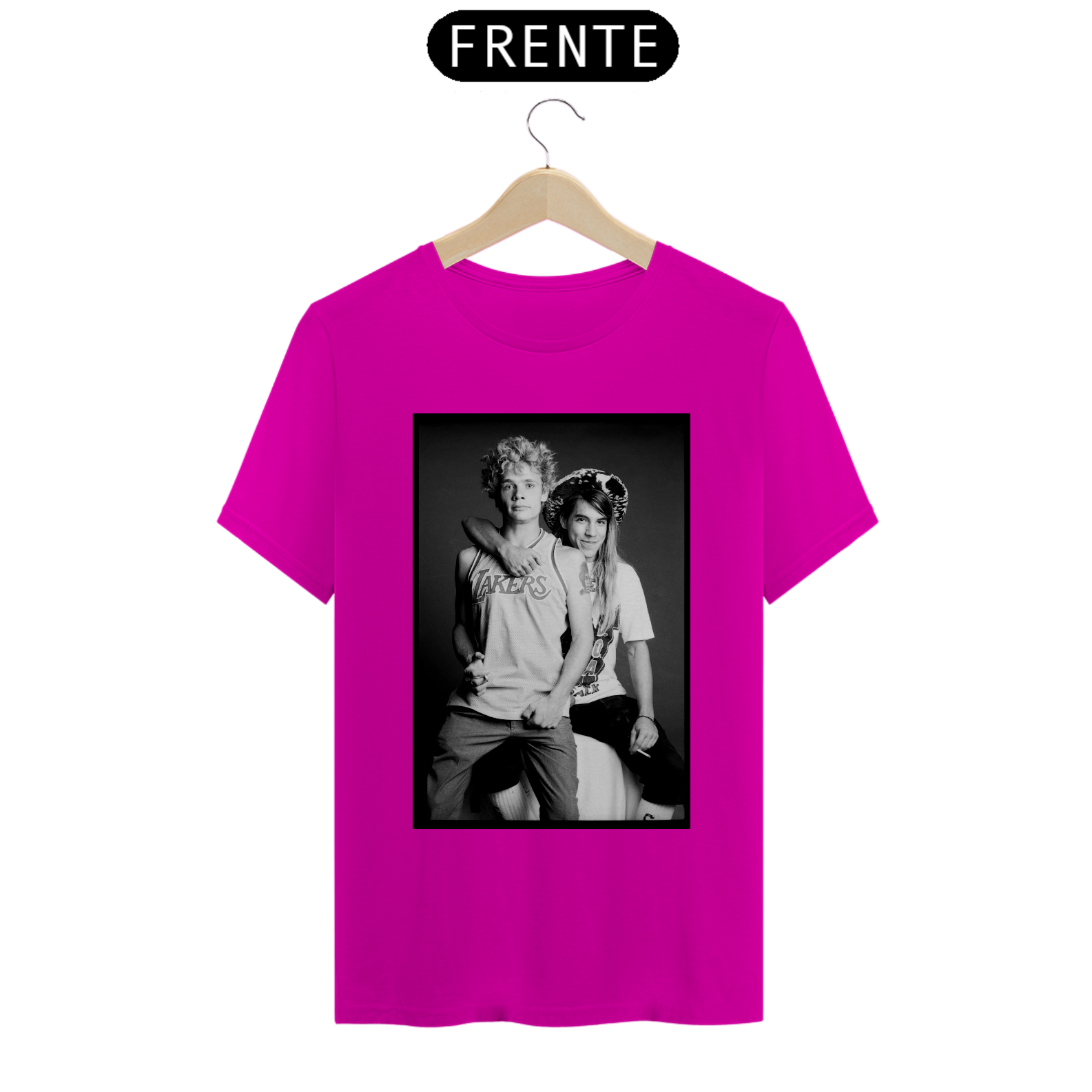 Camiseta Quality Red Hot Chili Peppers Flea e Anthony Rosa Edição Limitada