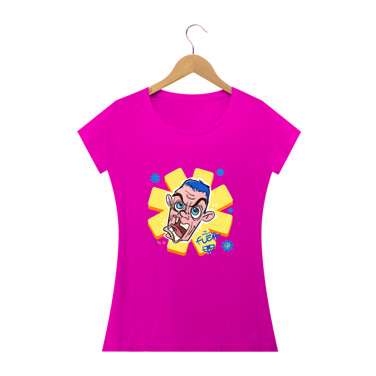 Camiseta Quality Red Hot Chili Peppers Flea Rosa Edição Limitada