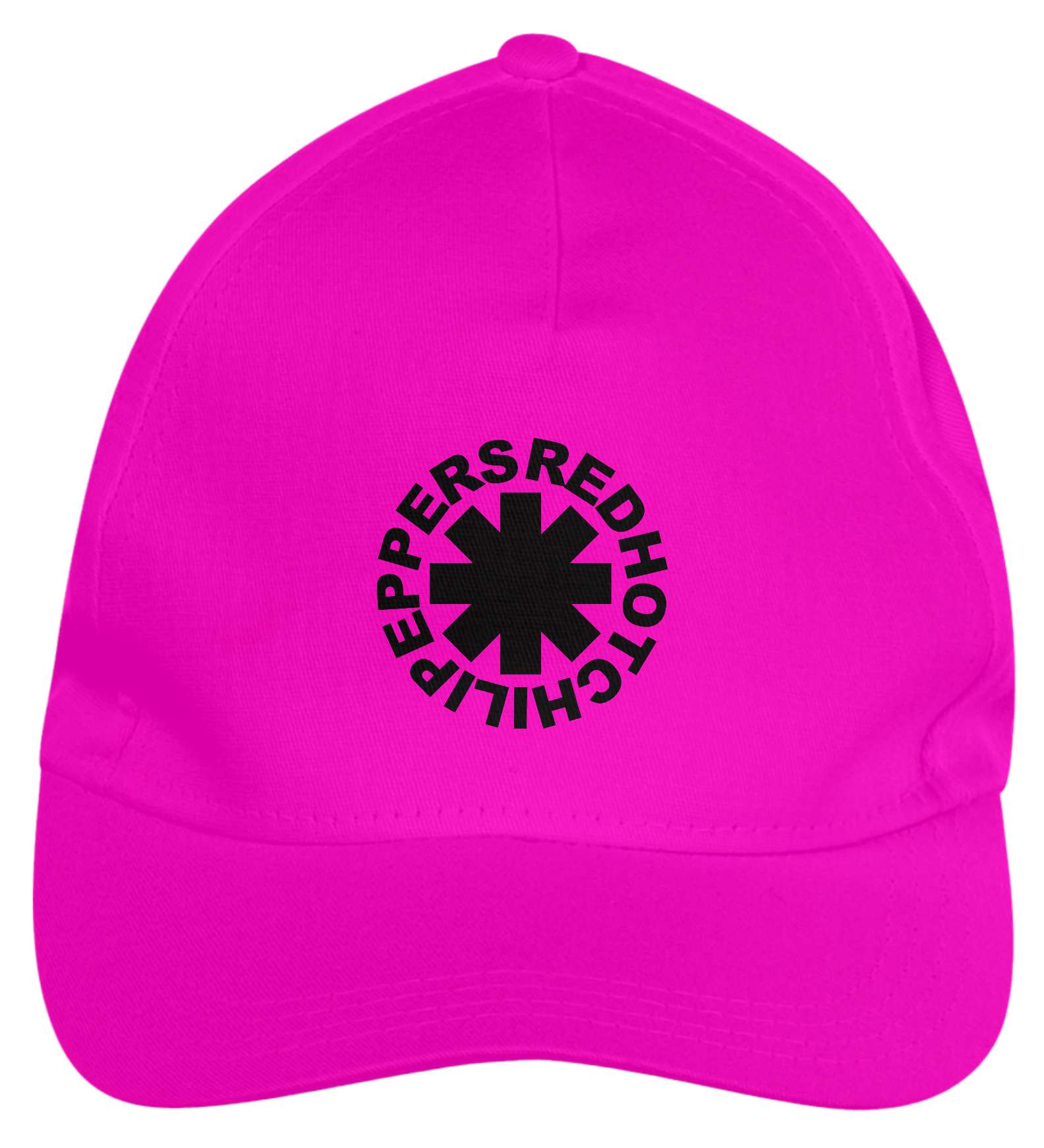 Nome do produto  Boné de Brim Red Hot Chili Peppers Rosa Logo Preto Edição Limitada