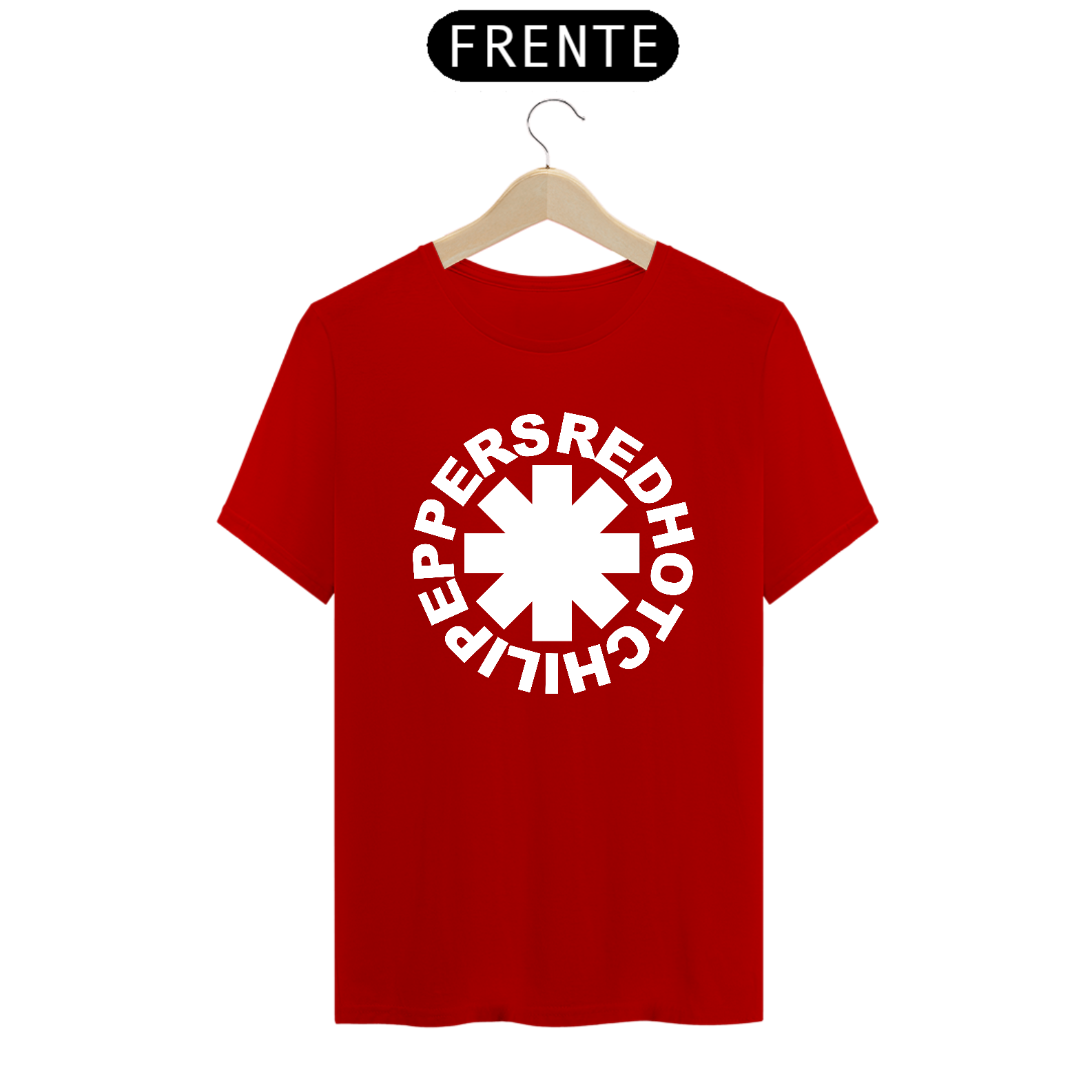 Nome do produto  Camiseta Classic Red Hot Chili Peppers Logo Branco multicores