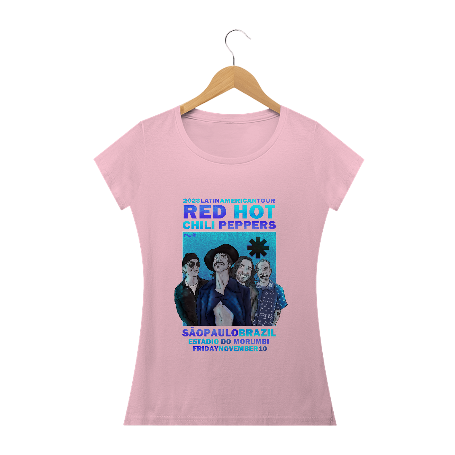 RHCP SP - Baby Long Classic Multicores RHCP Brazil Tour 2023 - São Paulo By Conradraws