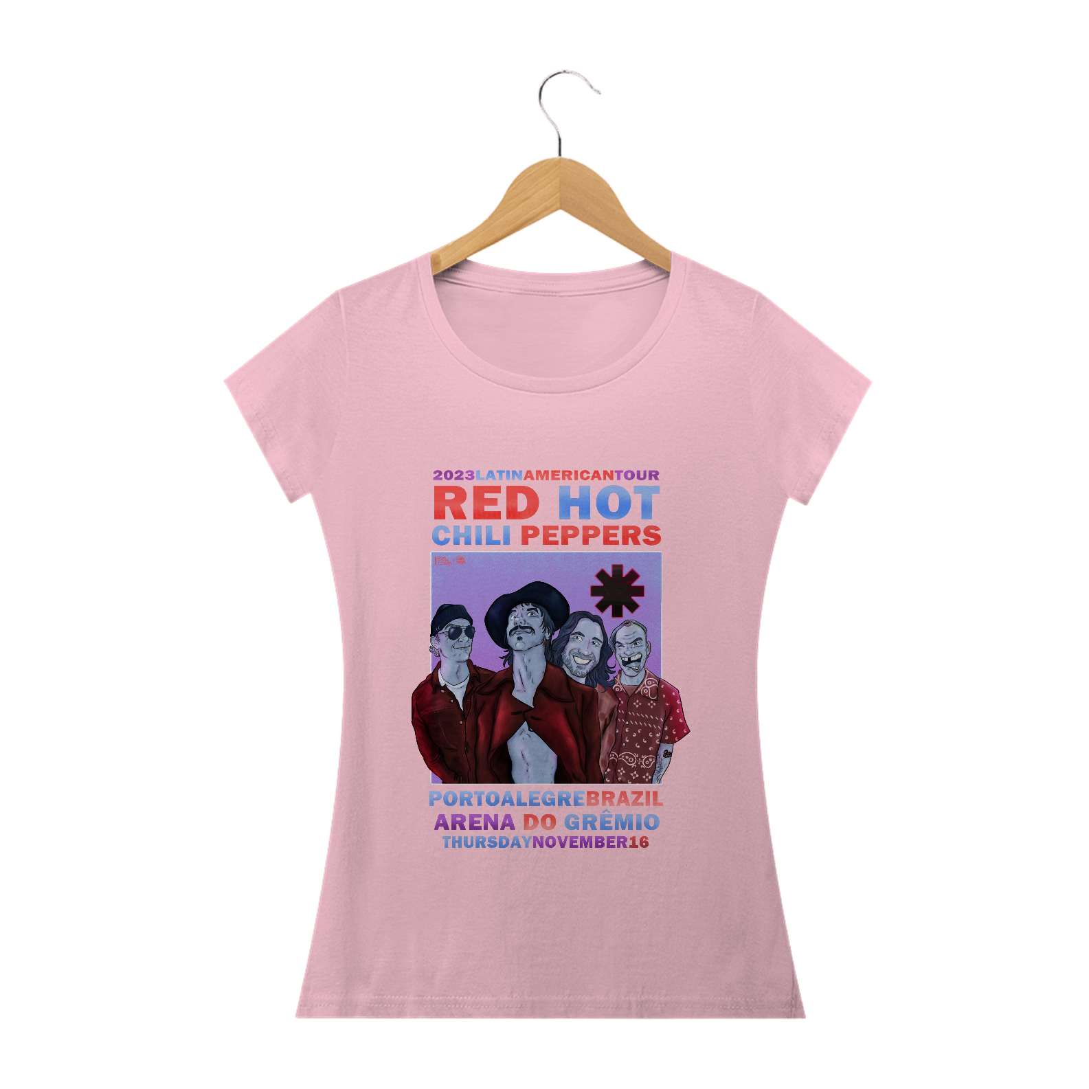 RHCP POA - Baby Long Classic Red Hot Chili Peppers Porto Alegre 2023 - by Conradraws