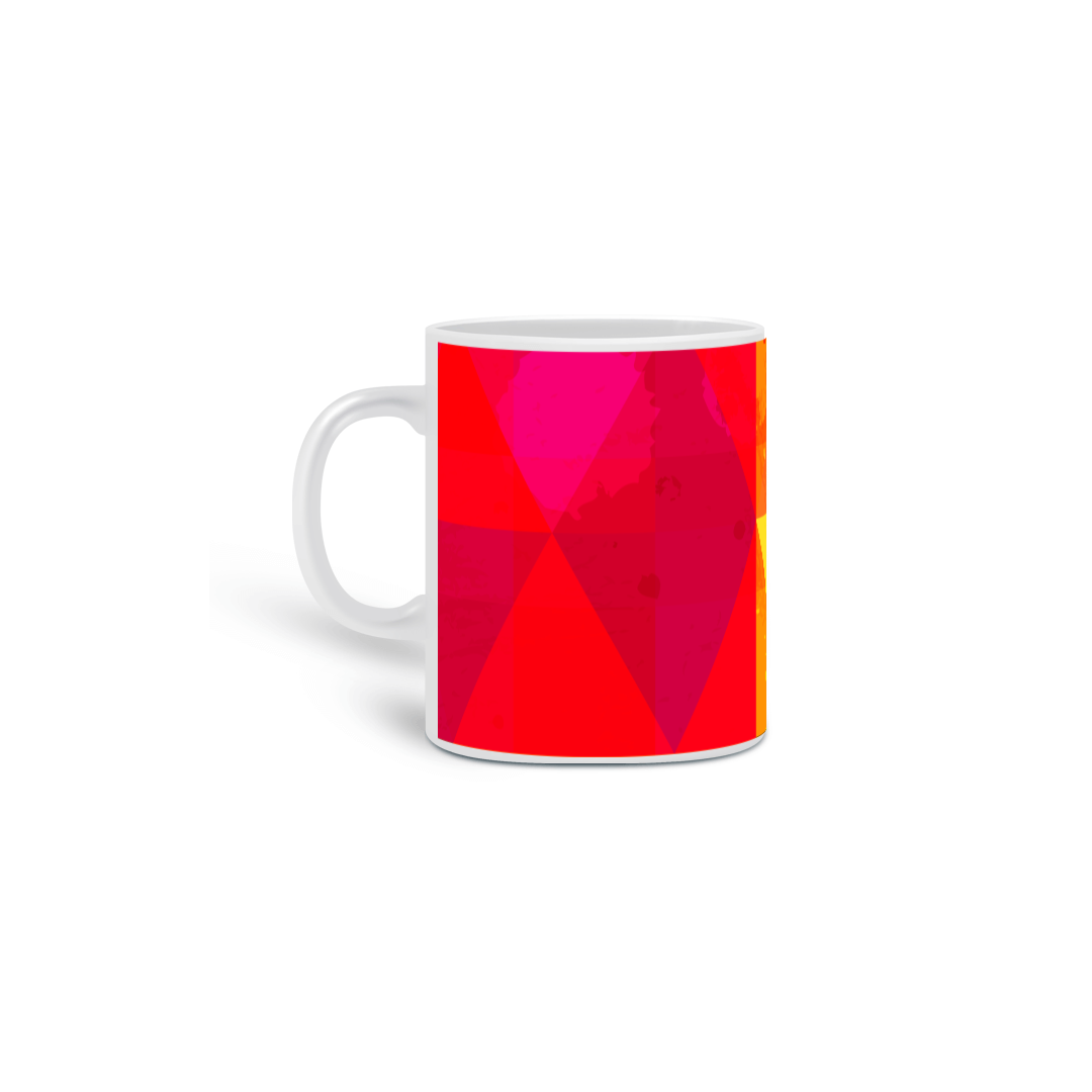 Nome do produto  CANECA TRIÂNGULO VERMELHA/AMARELA EXÓTICA