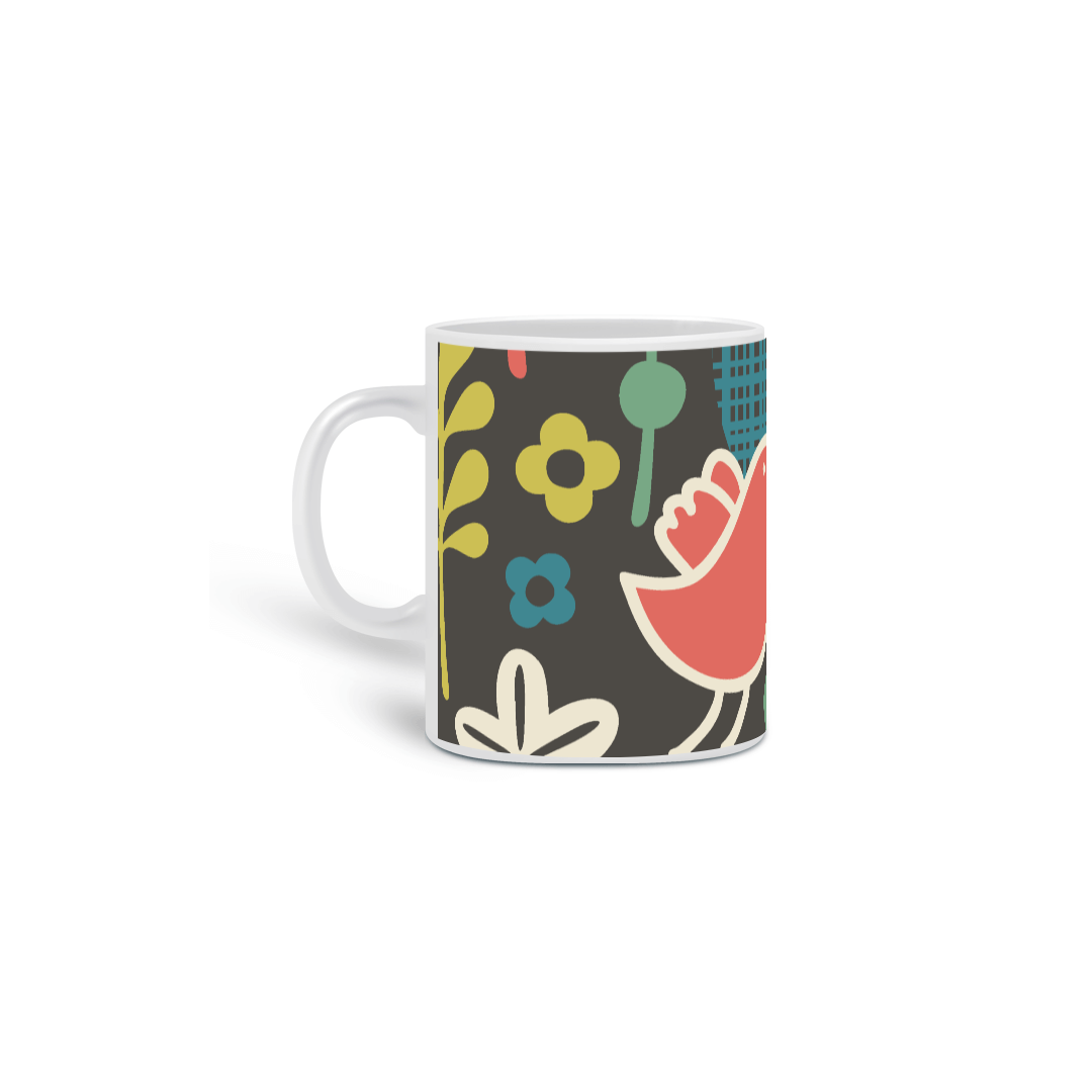 Nome do produto  CANECA EXCLUSIVA COLORIDA PASSARINHO
