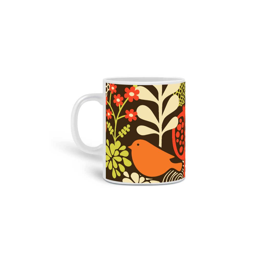 Nome do produto  CANECA PASSARINHO COLORIDA