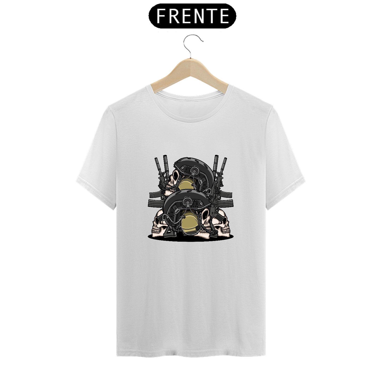 Camisa Estampa Caveira Soldados