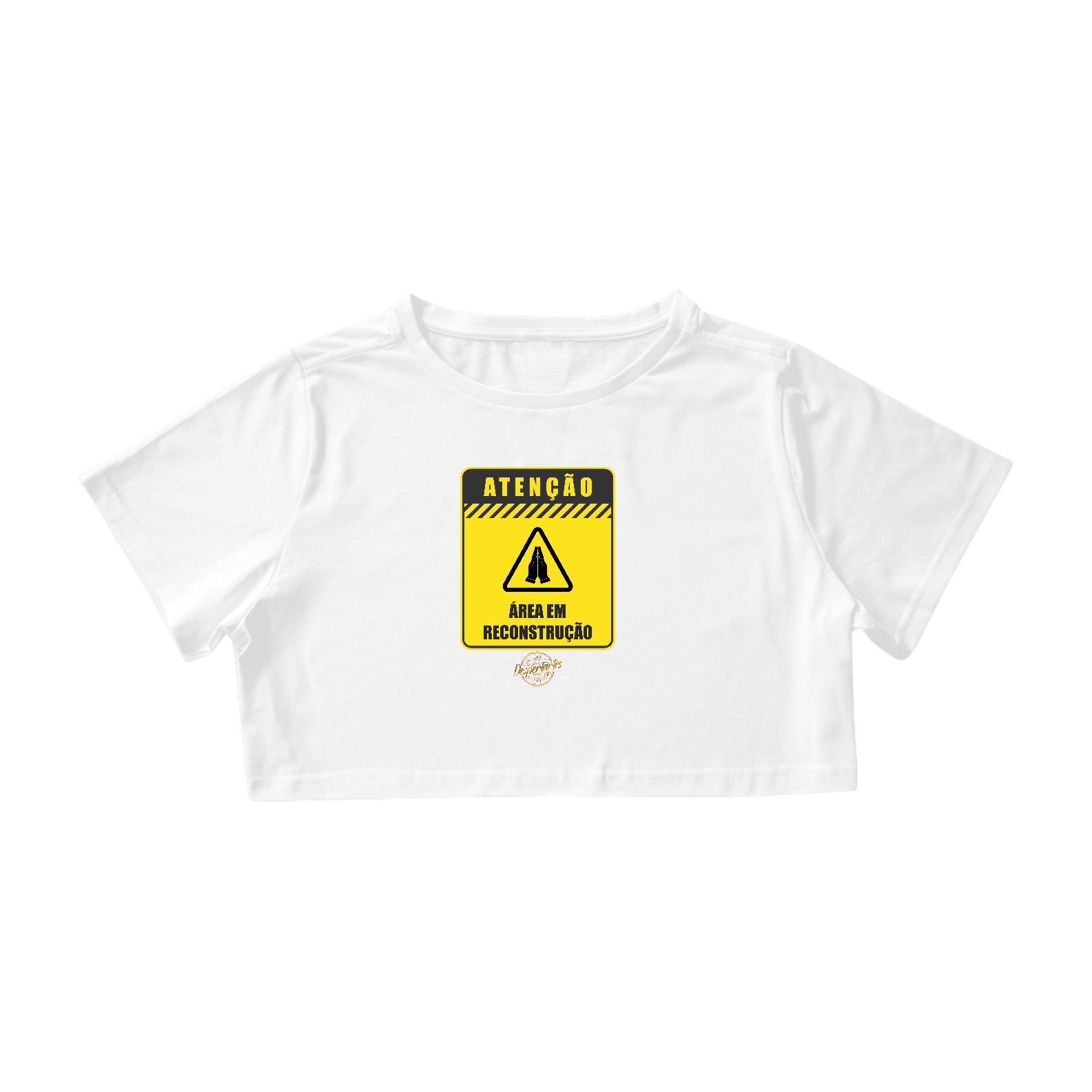 Área em Reconstrução - Camisa Cropped