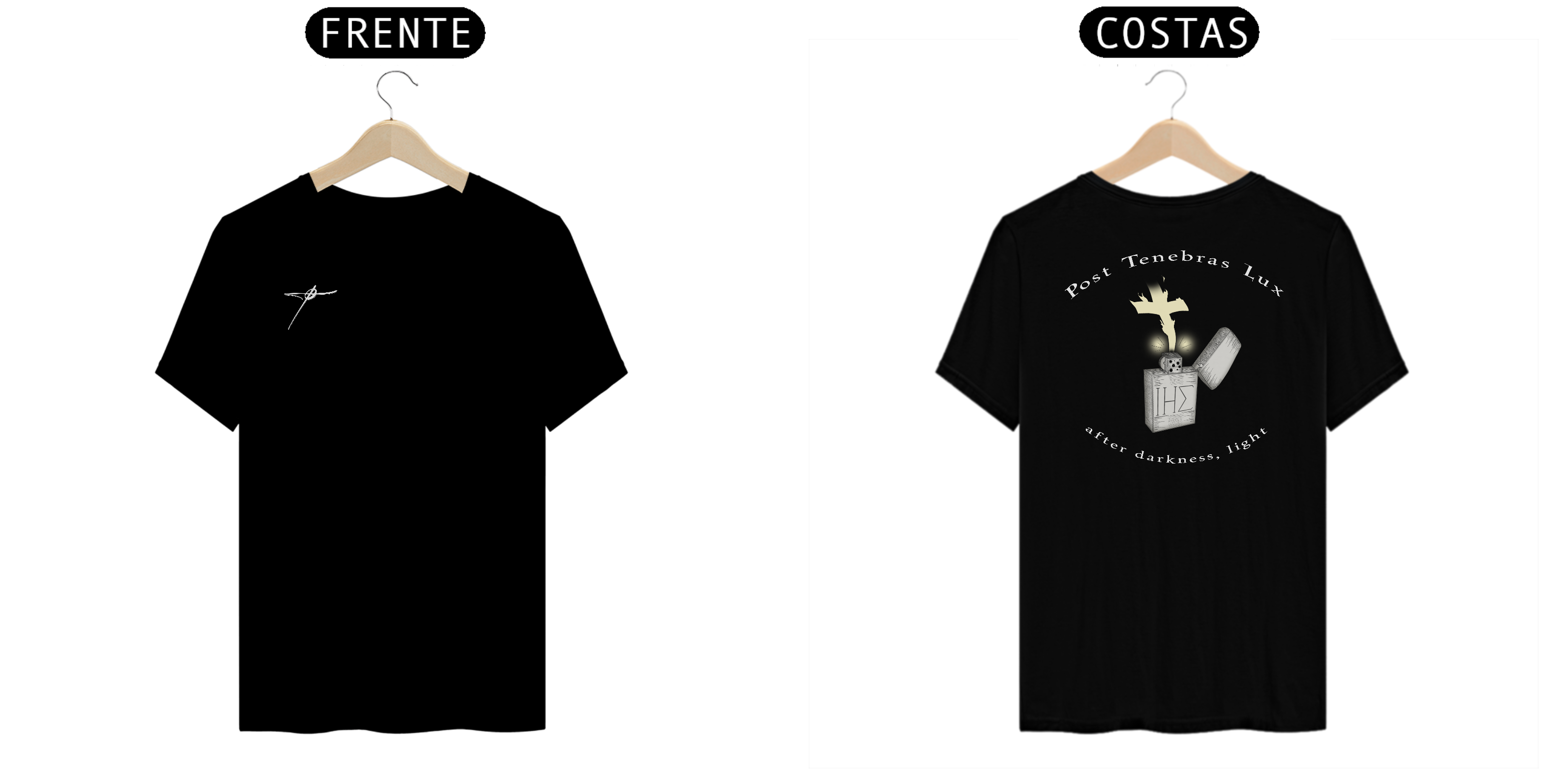 Nome do produto  Camiseta Post Tenebras Lux Minimalista