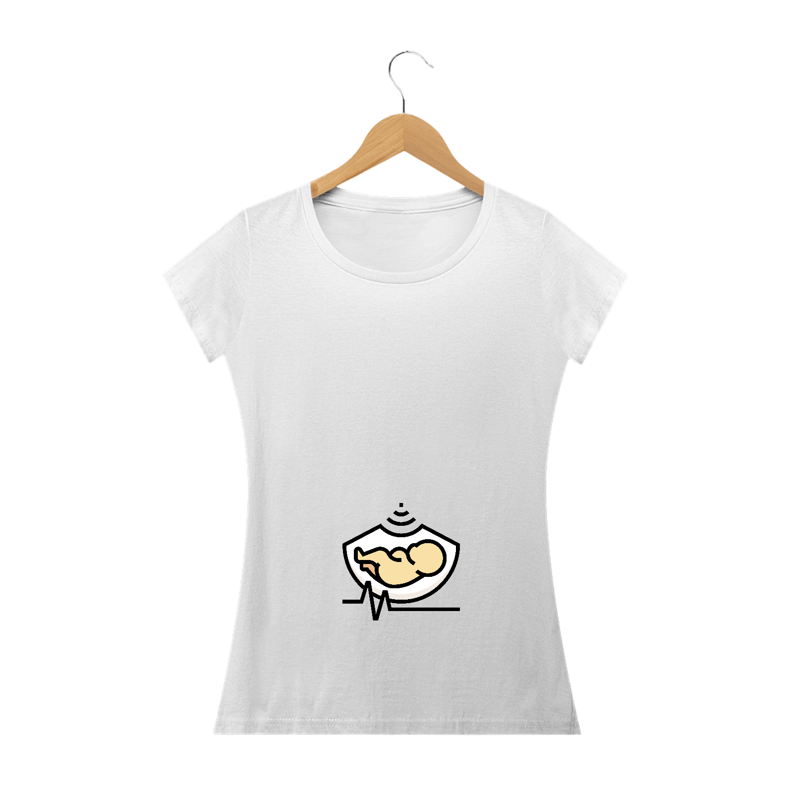 Camiseta baby long ultrassom bebê