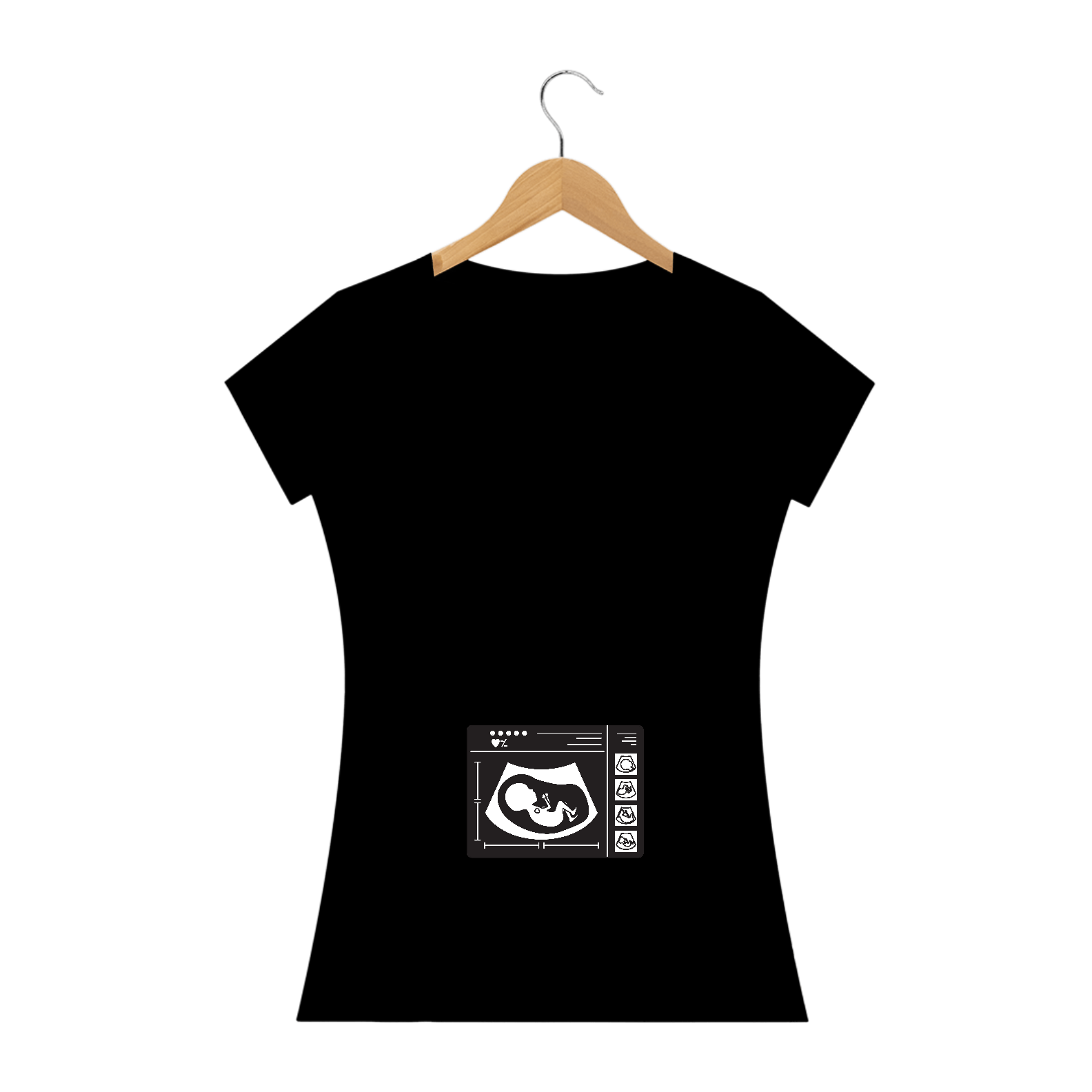 Camiseta baby long ecografia bebê