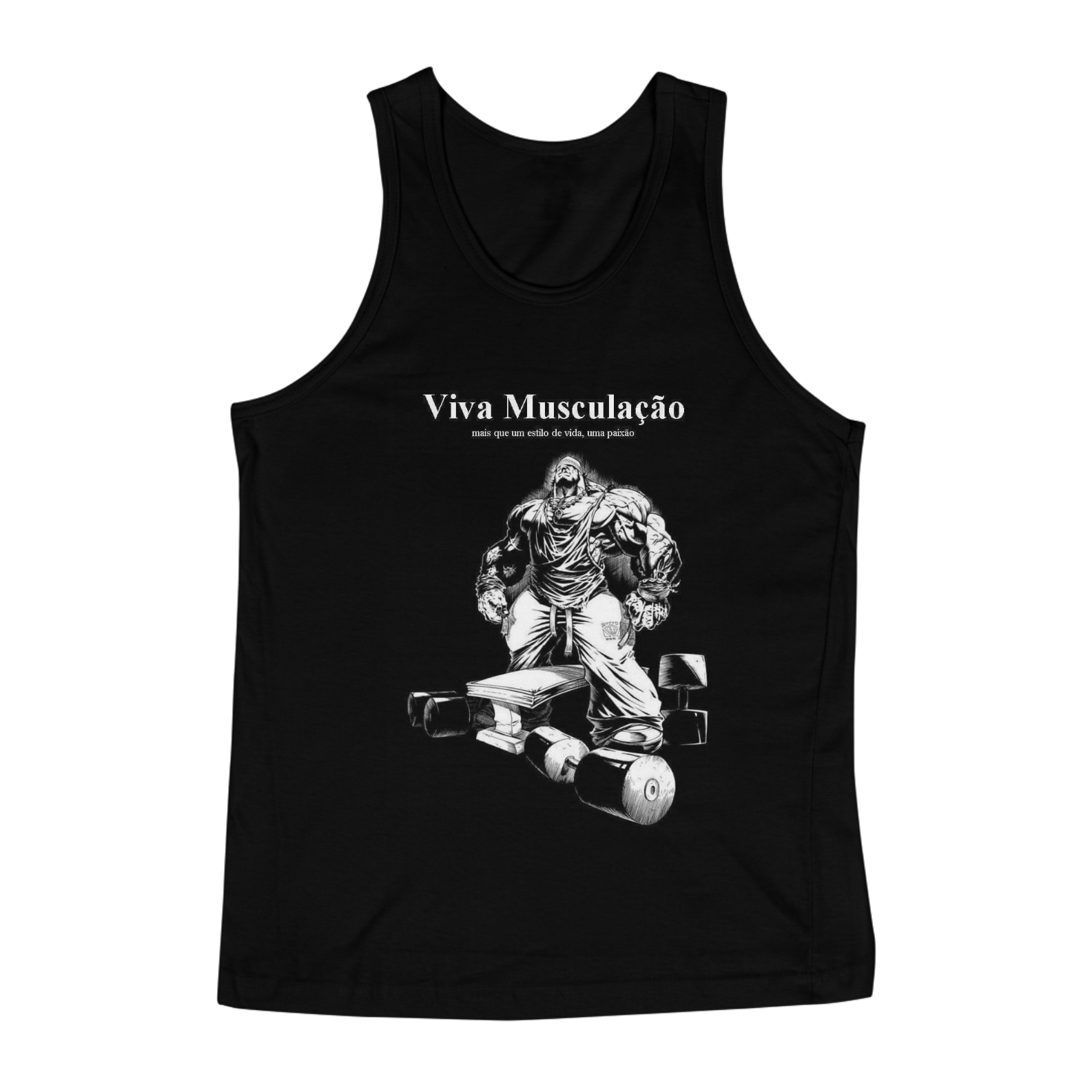 Regata Style preta viva musculação