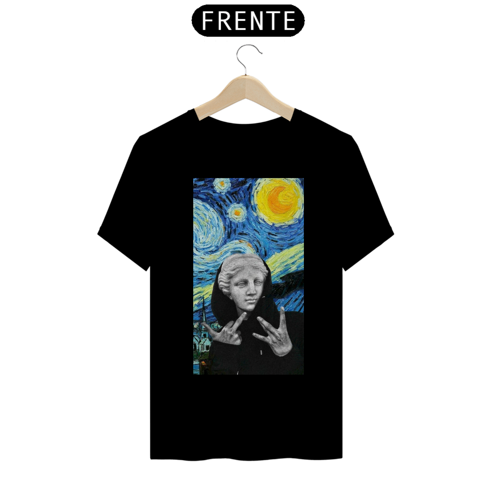 Camiseta estampa personalizada van gogh 