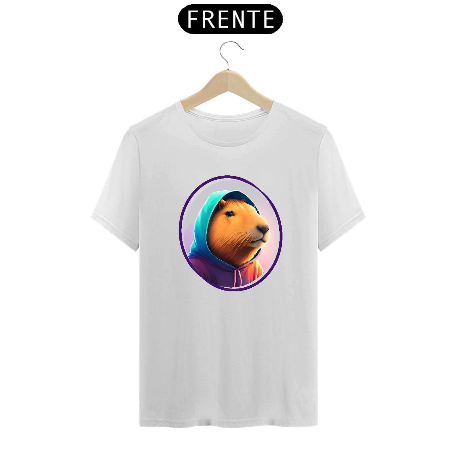 Capivara 001 - borda violeta | camiseta classic