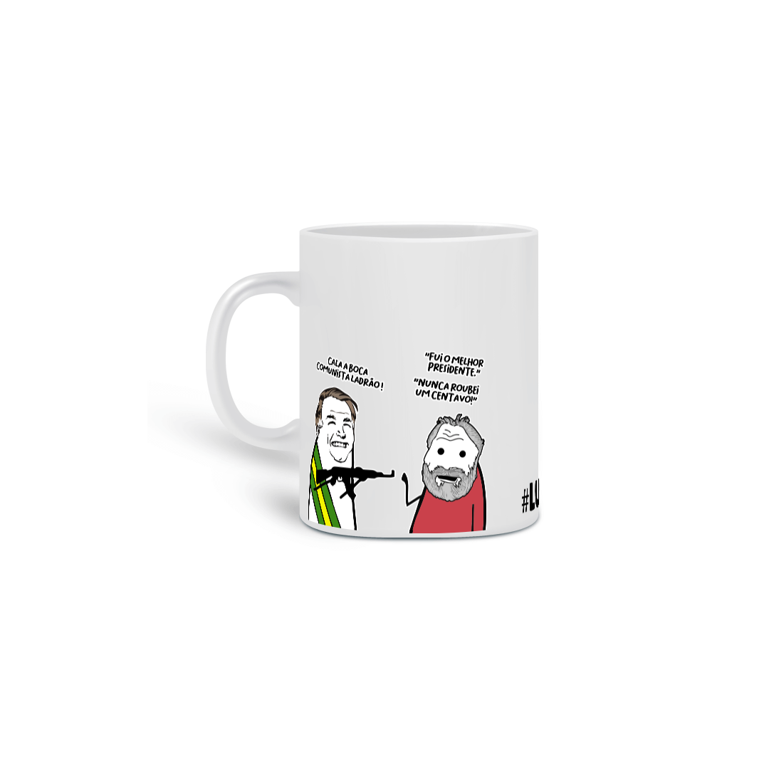 caneca bolsonaro metralhadora lula