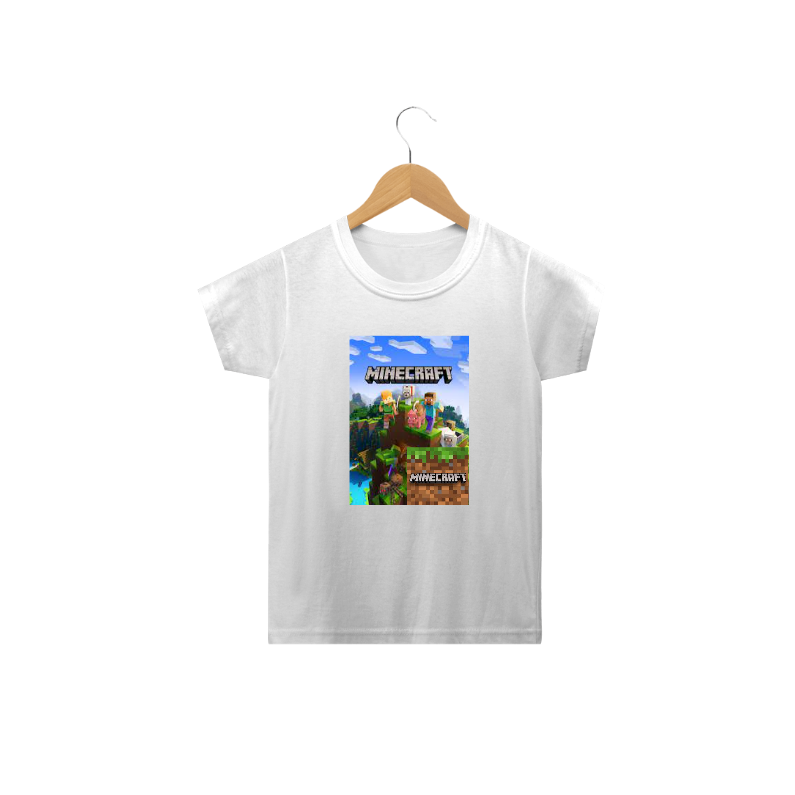 camiseta infantil do minecraft
